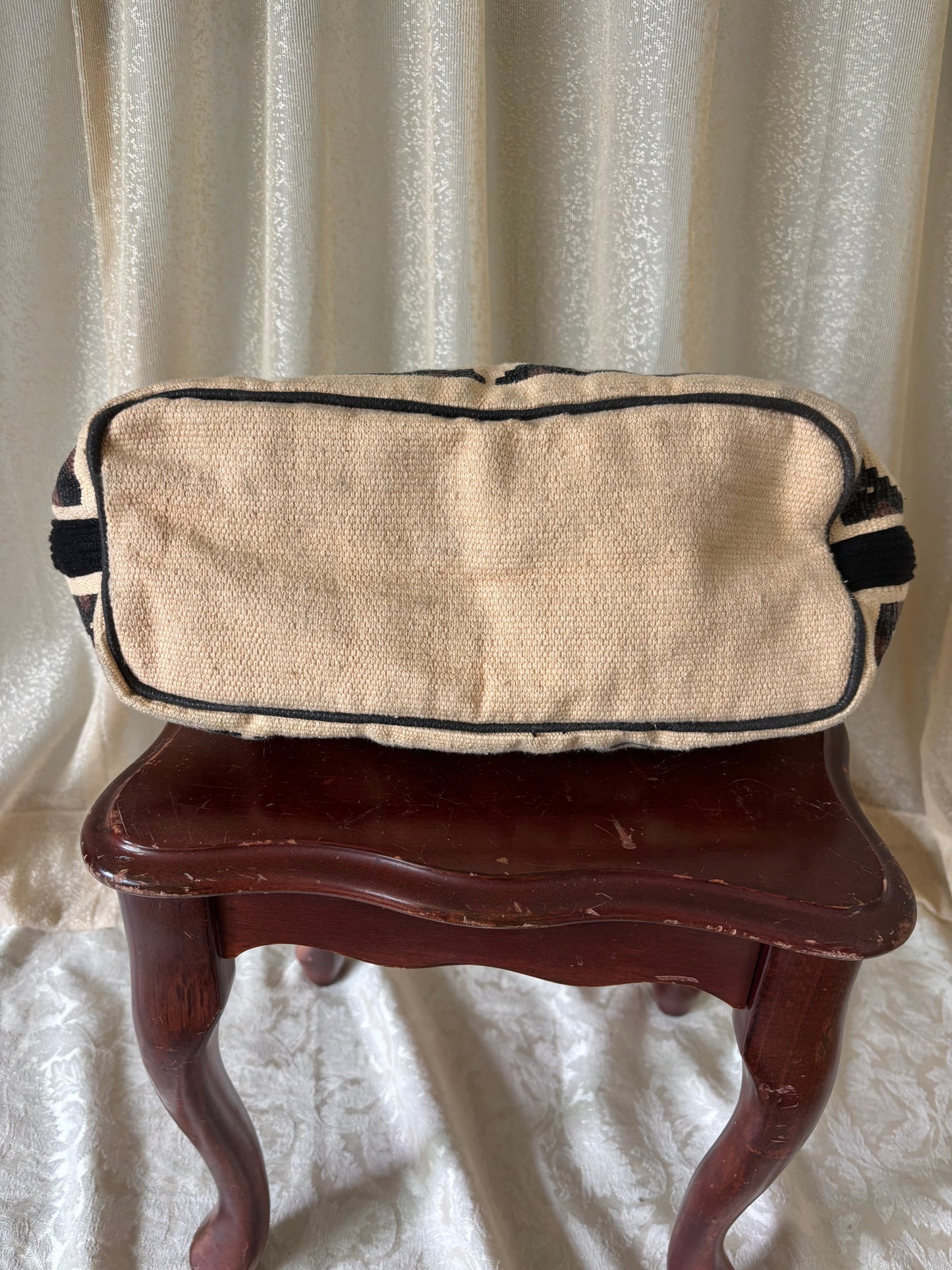 90s woven cotton Western horse tapestry bag