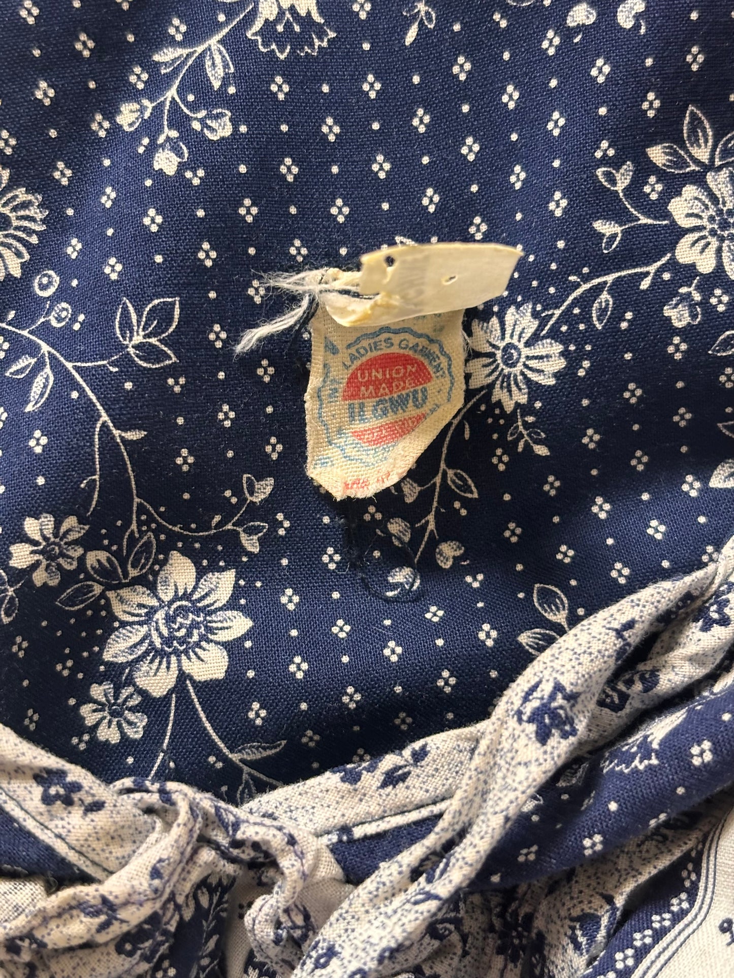 Vintage floral striped prairie dress
