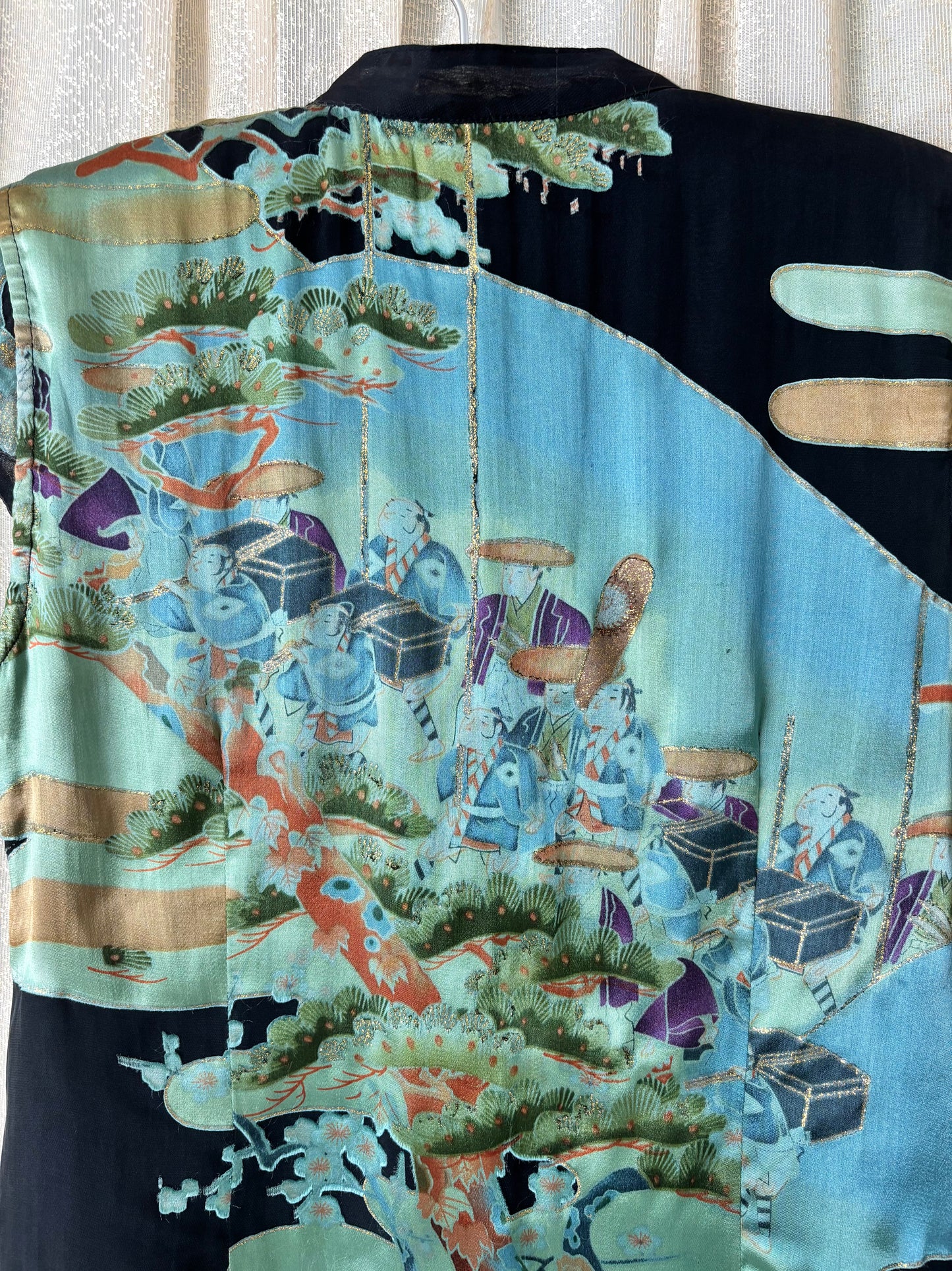 Citron painted qipao-style top