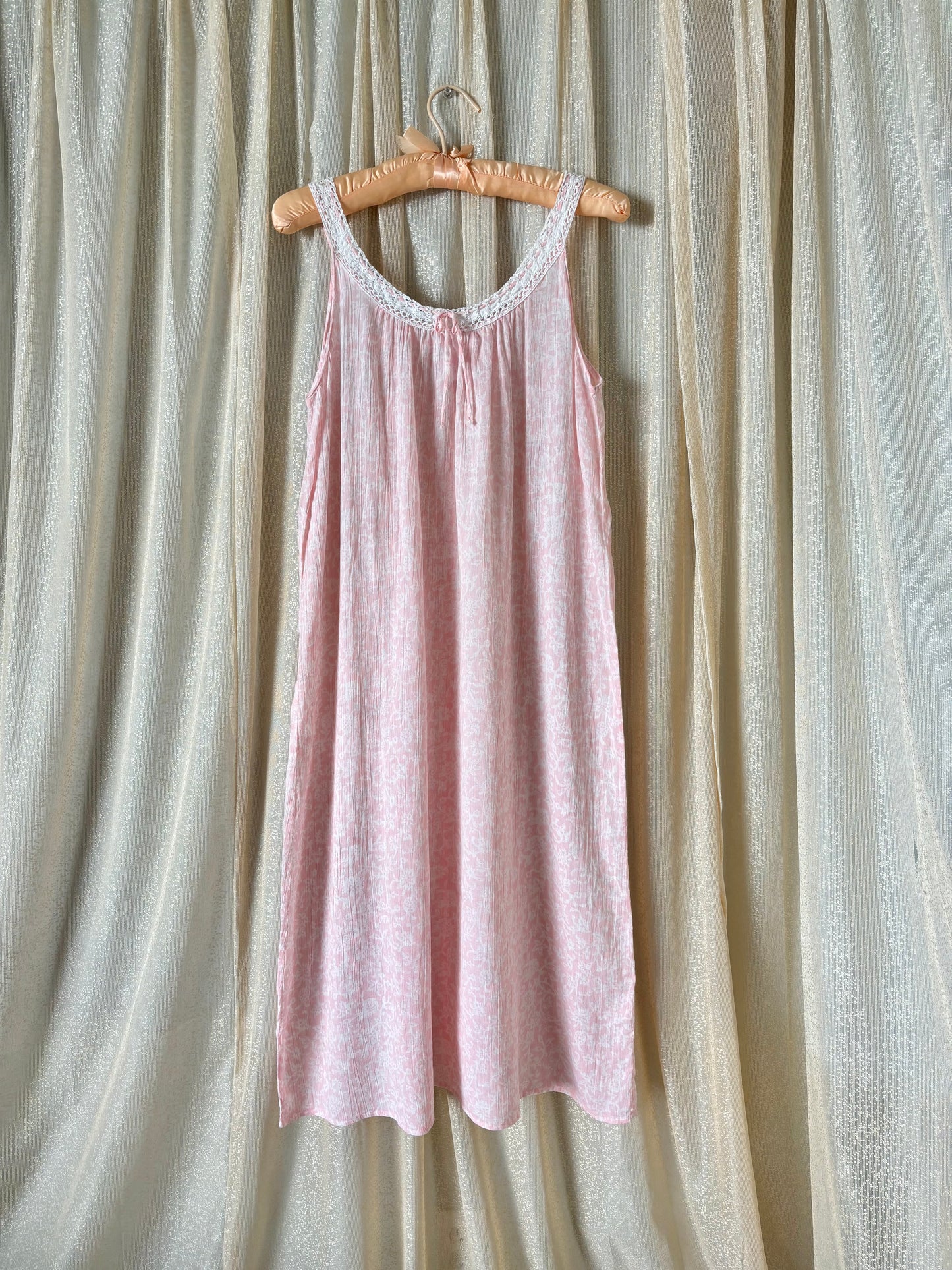 Oscar de la Renta pink label cotton night dress
