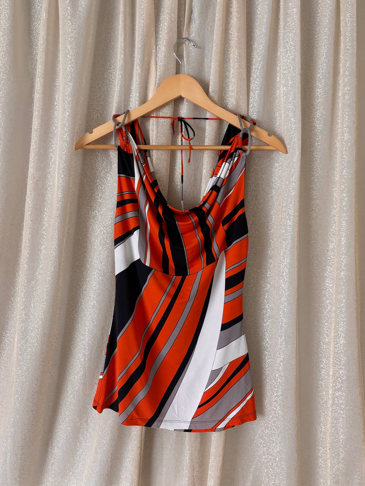 Georges Rech colorful cowl neck top