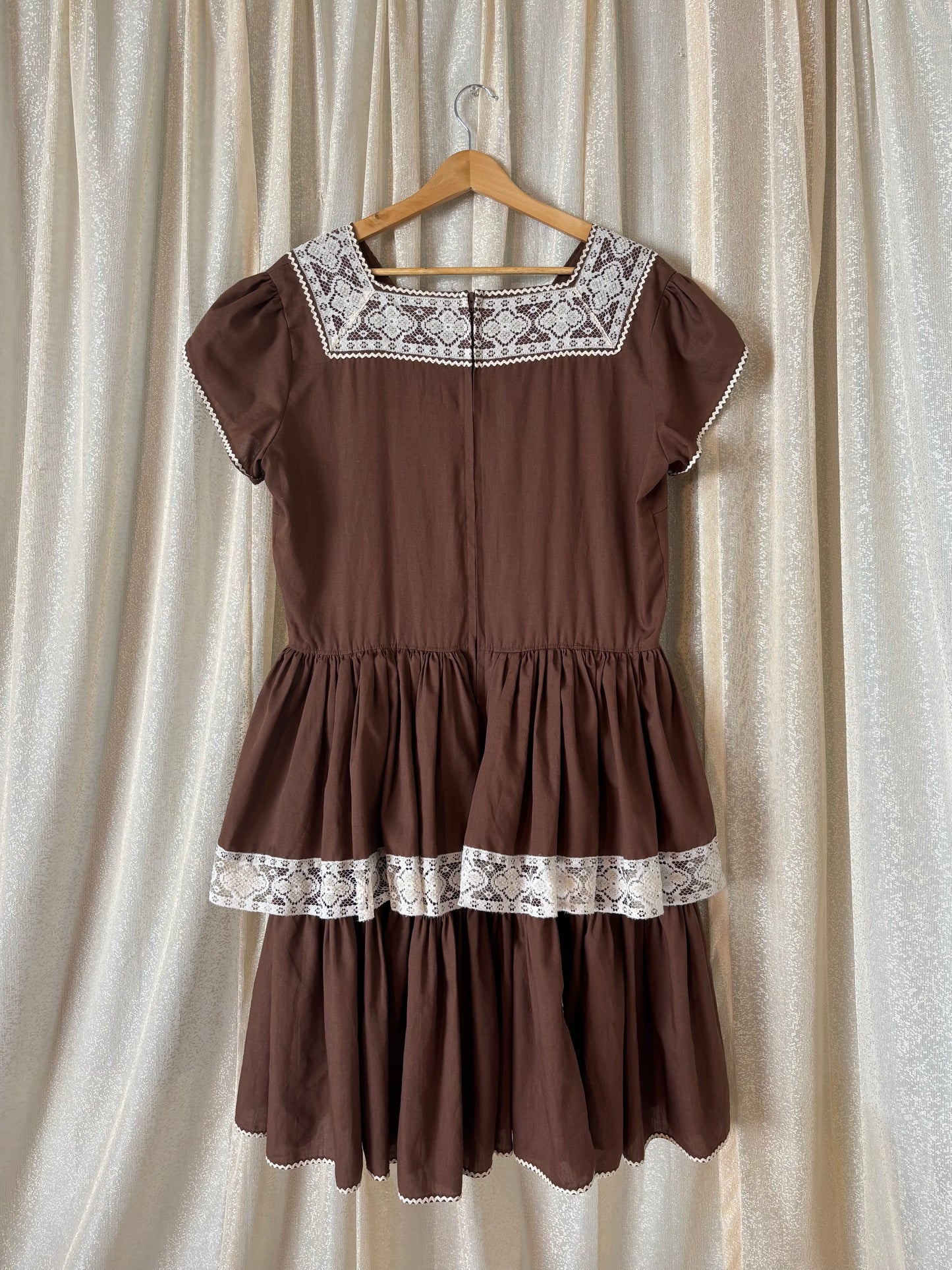 70s western square dance prairie dress