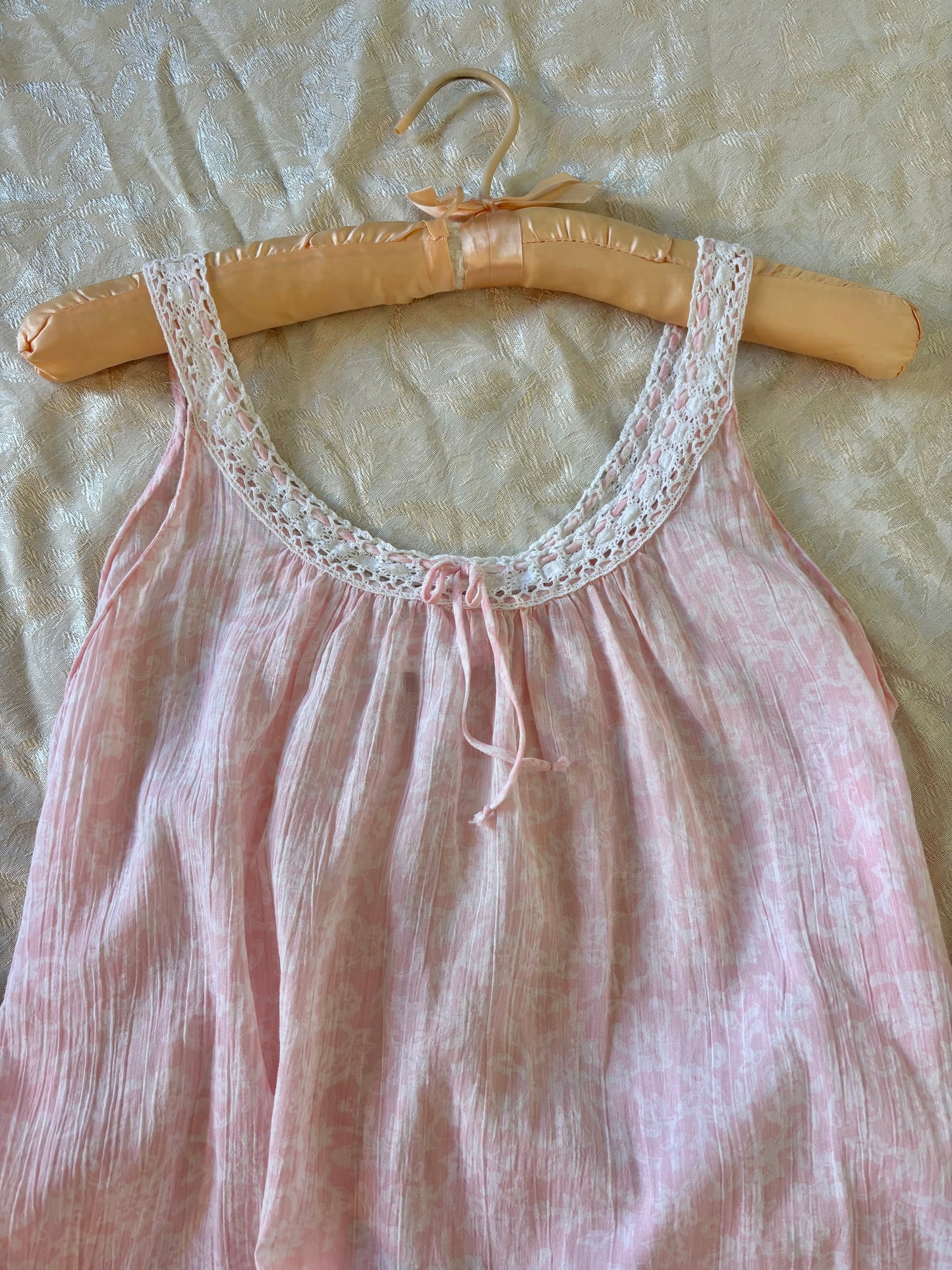 Oscar de la Renta pink label cotton night dress