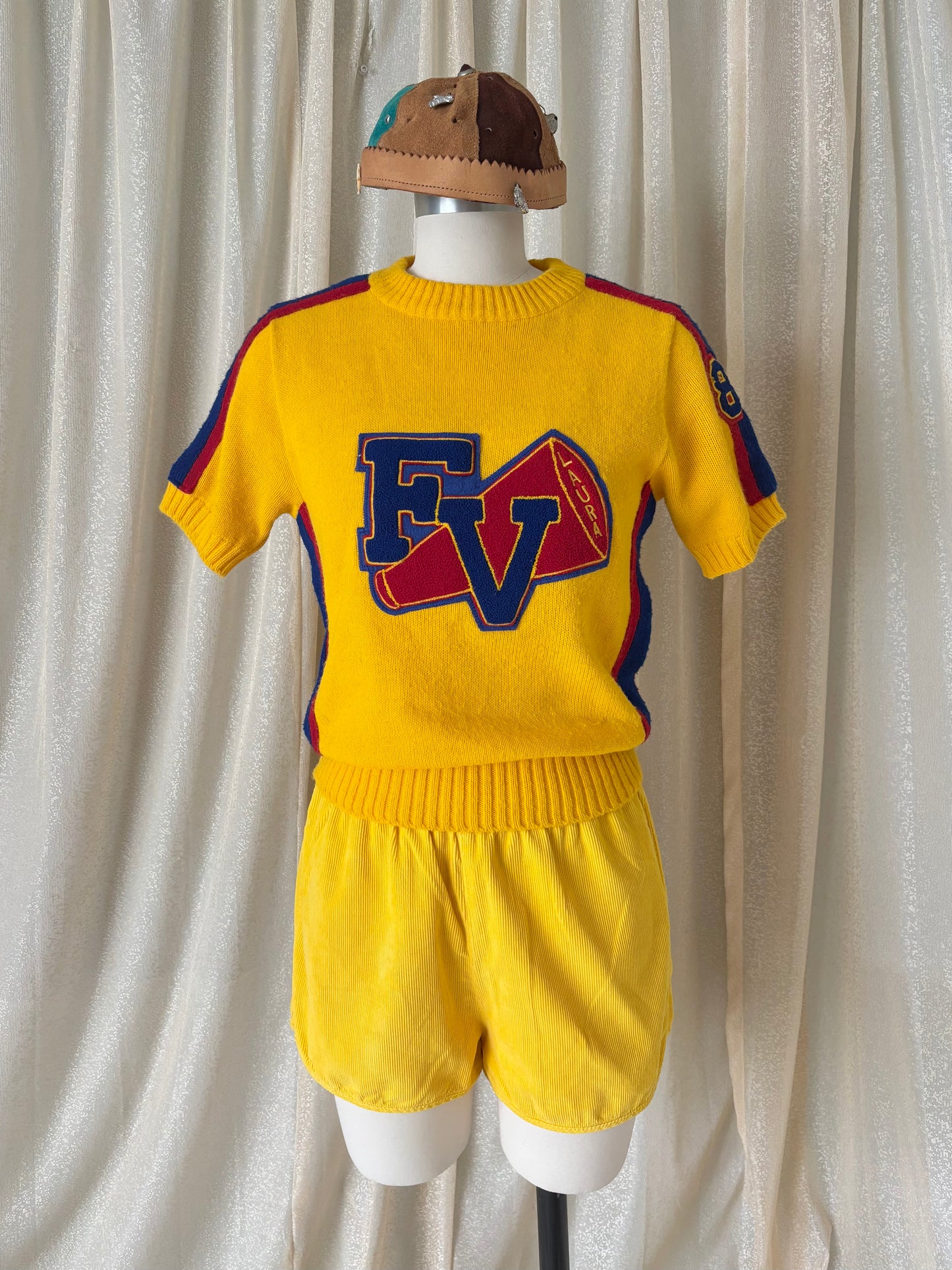 70s/80s cotton corduroy track shorts