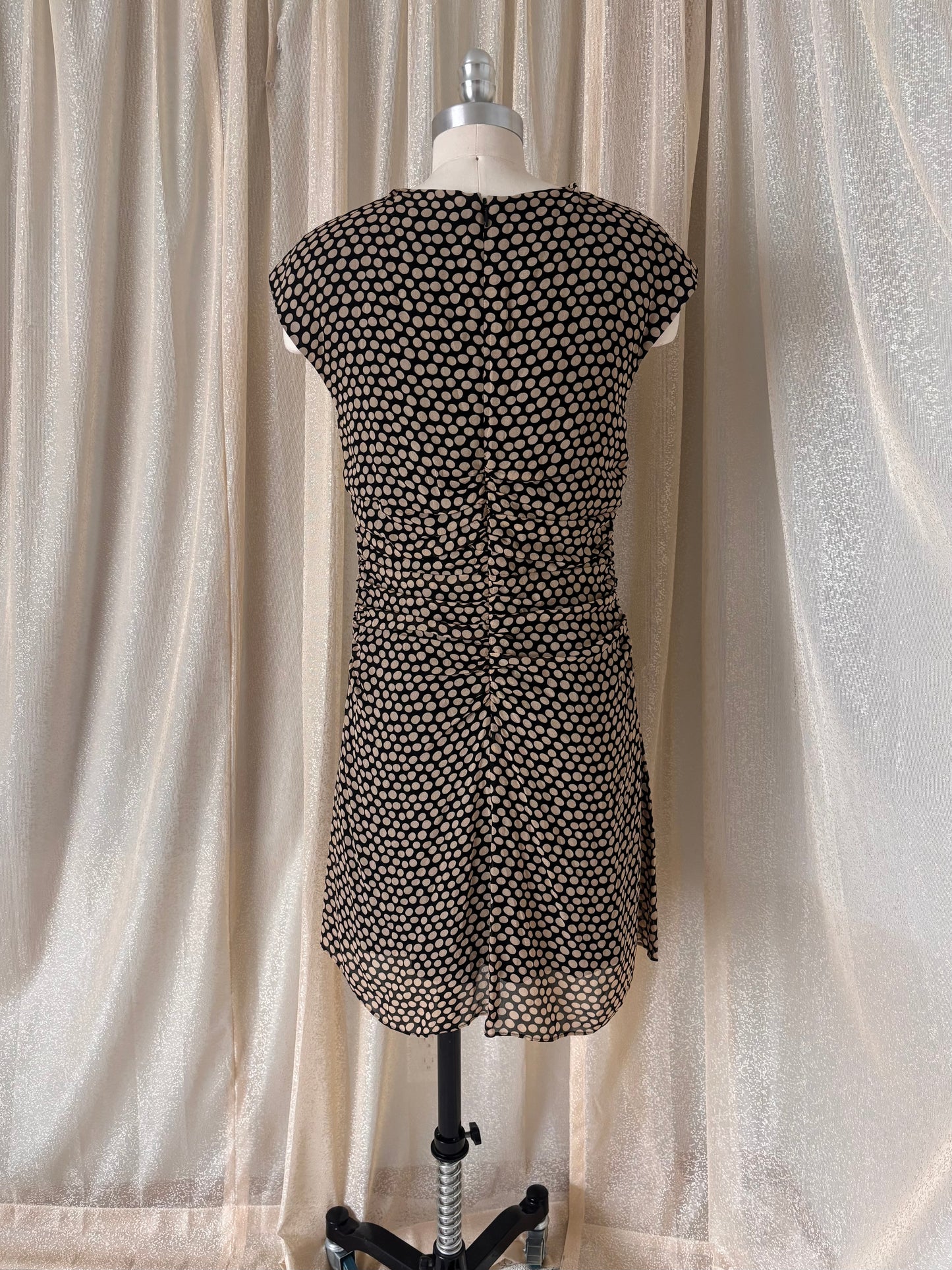 Banana Republic Georgette ruched polka dot dress