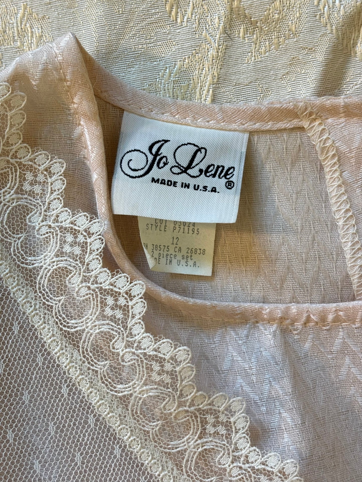 80s pale pink babydoll dress