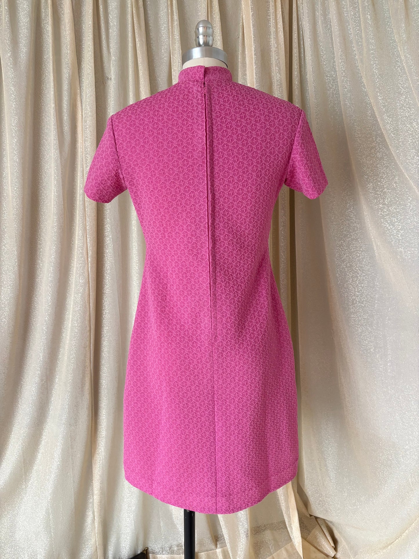 60s bubblegum pink mini dress
