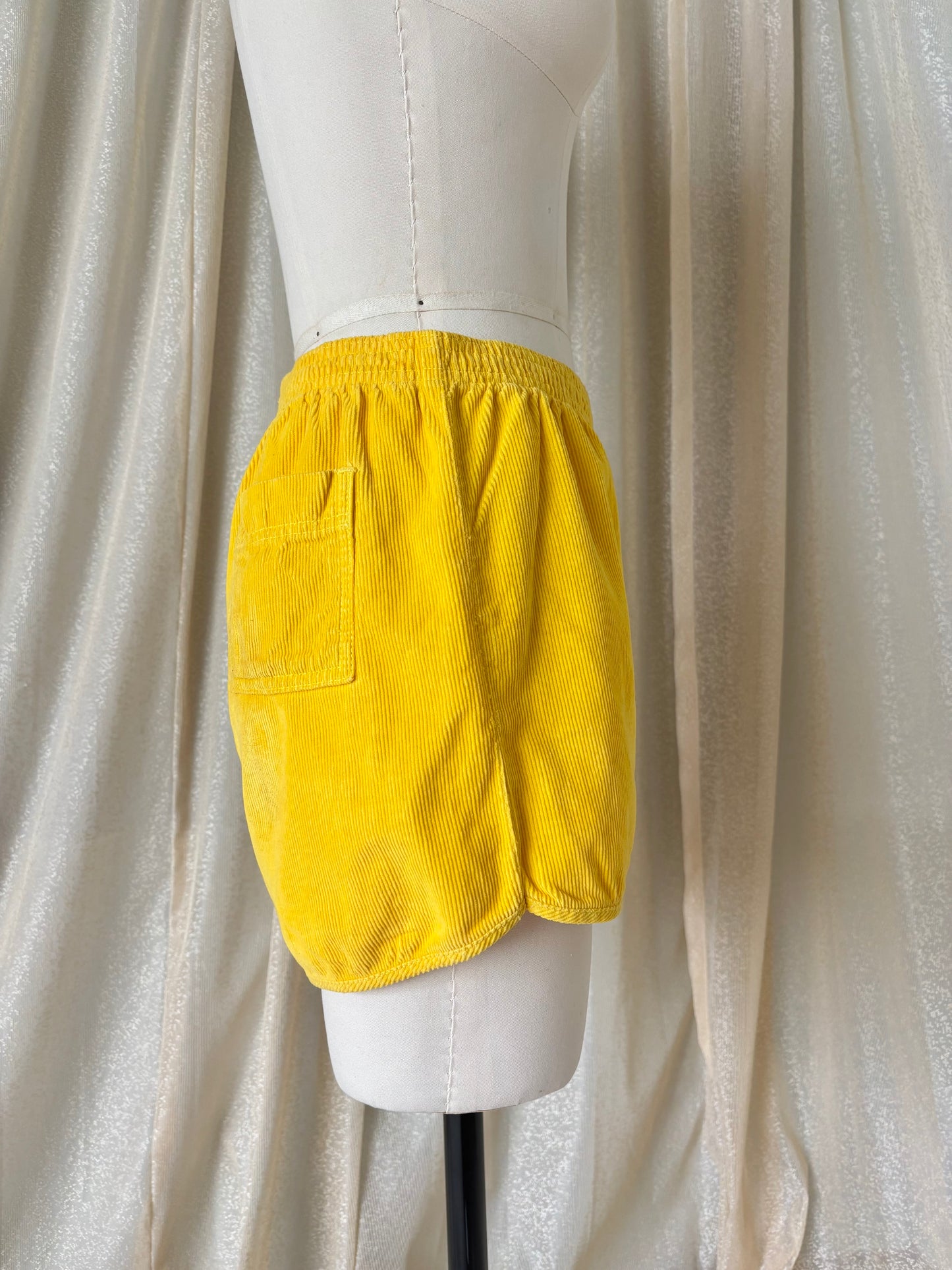 70s/80s cotton corduroy track shorts
