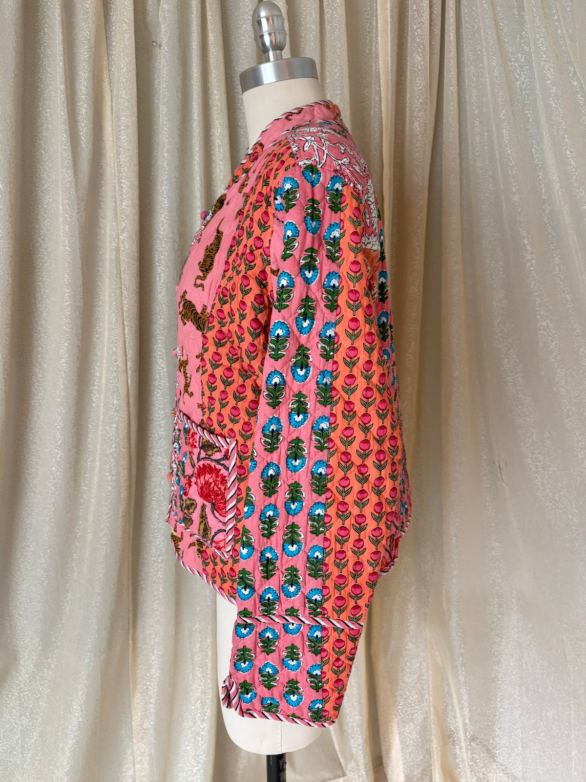 Vintage India cotton quilted patchwork jacket