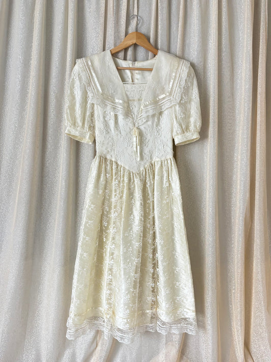 80s lace sailor collar Gunne Sax