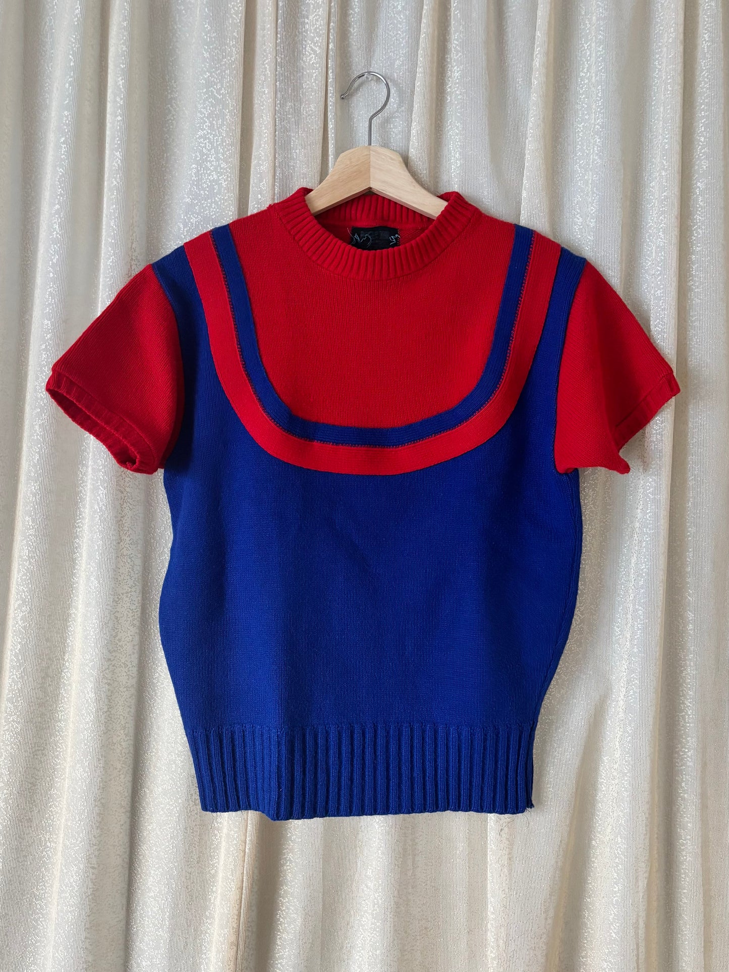 Vintage cheerleader mock neck sweater
