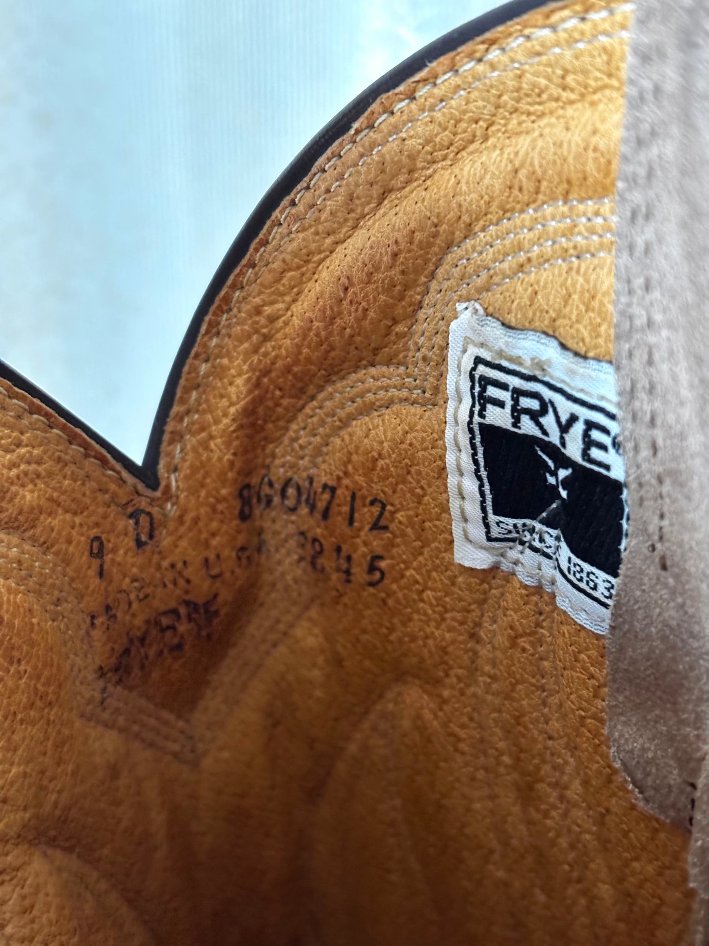 Vintage Frye suede western boots