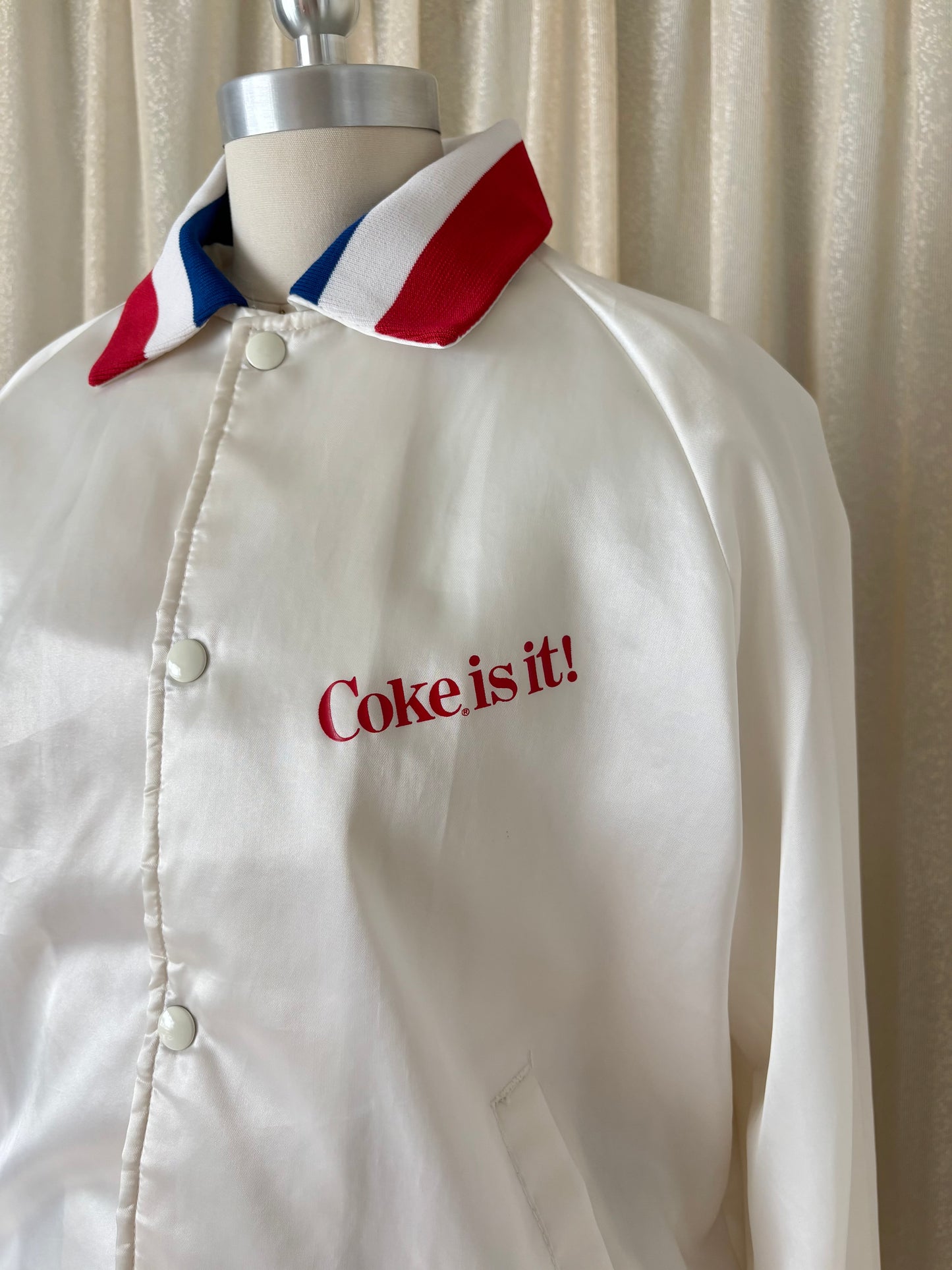 80s "Coke is it!" satin bomber jacket