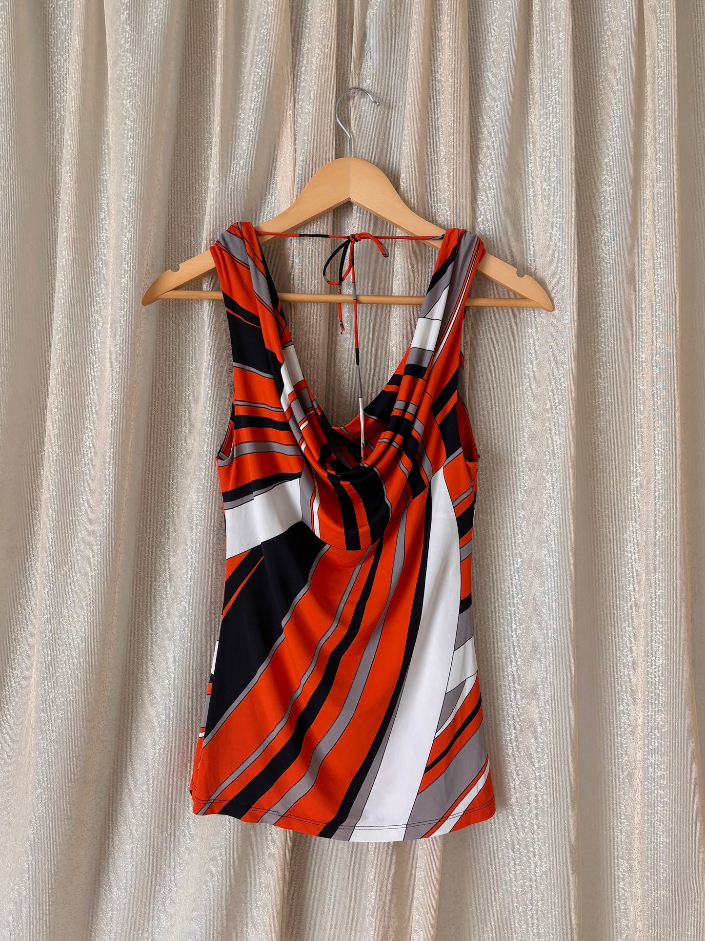 Georges Rech colorful cowl neck top