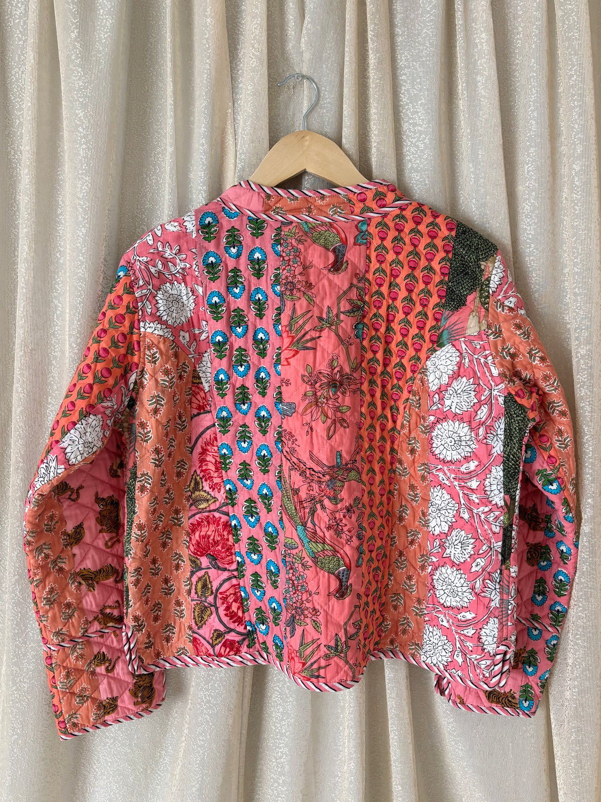 Vintage India cotton quilted patchwork jacket