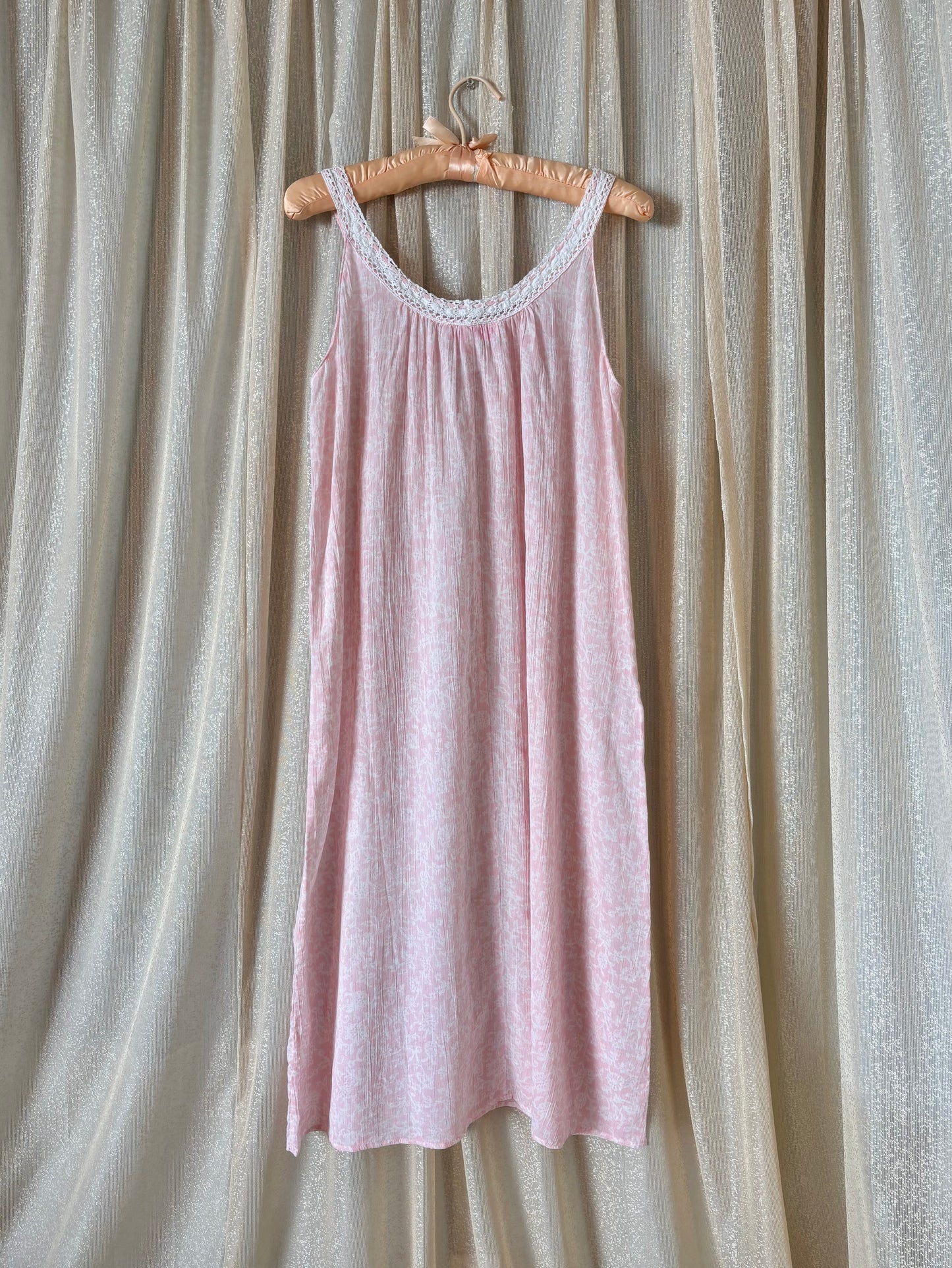 Oscar de la Renta pink label cotton night dress