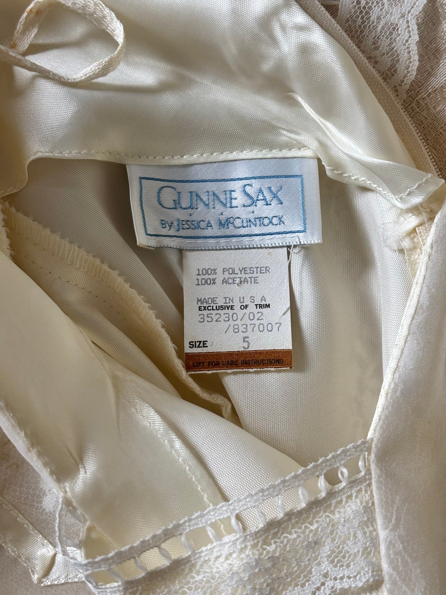 80s lace sailor collar Gunne Sax