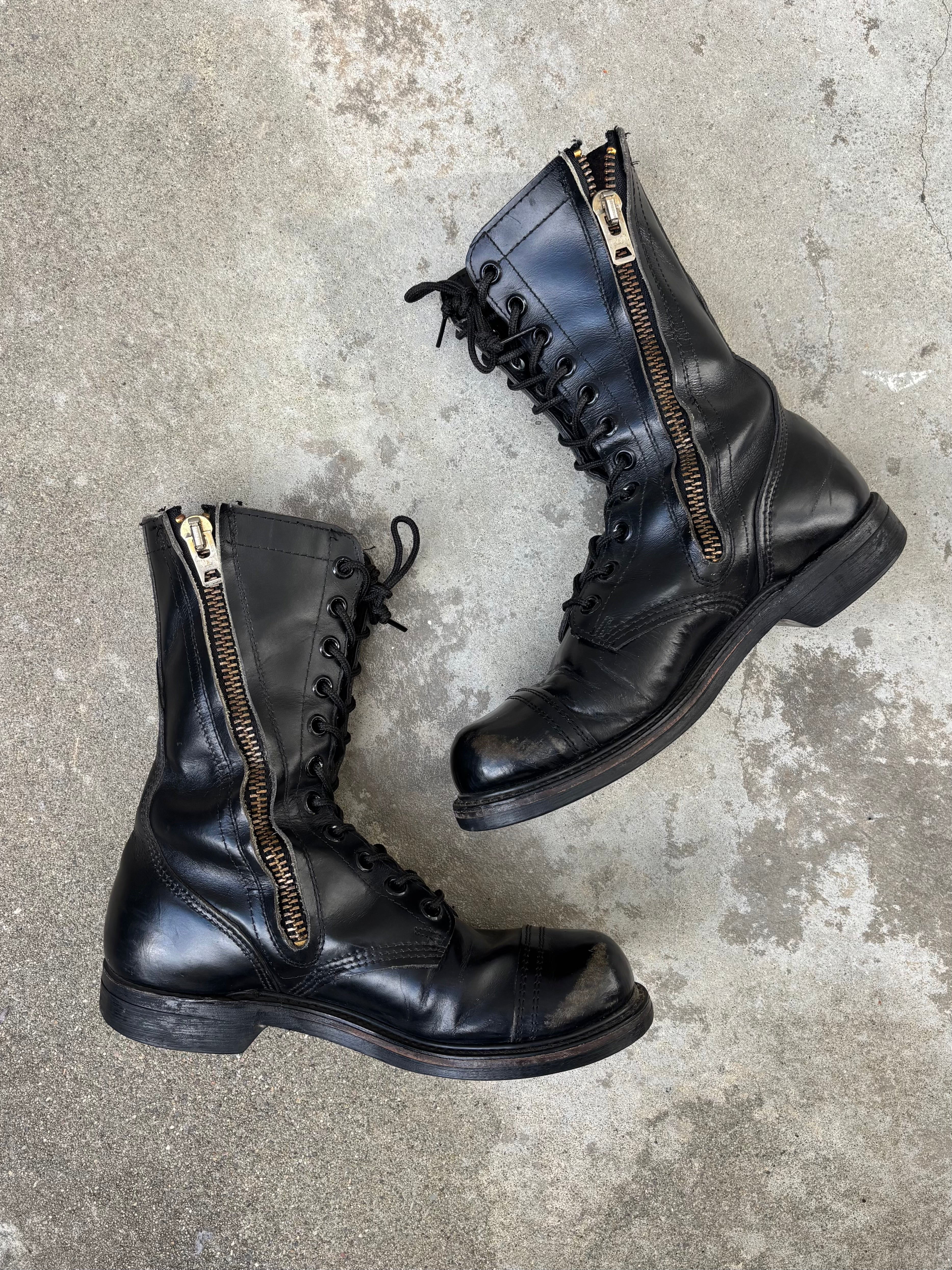 00s zip up boots 41 unknown Vintage Unknown Brown Leather Side Zip