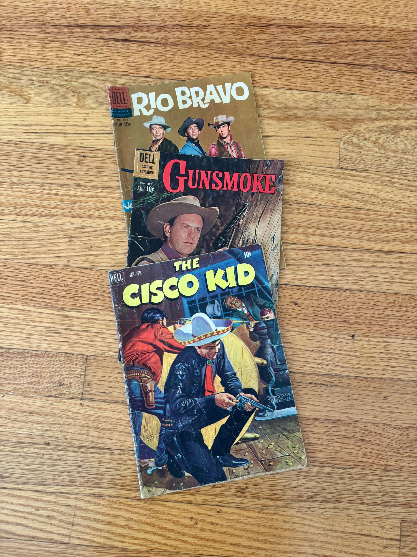 50s/60s Dell Western comics: The Cisco Kid, Rio Bravo, & Gunsmoke