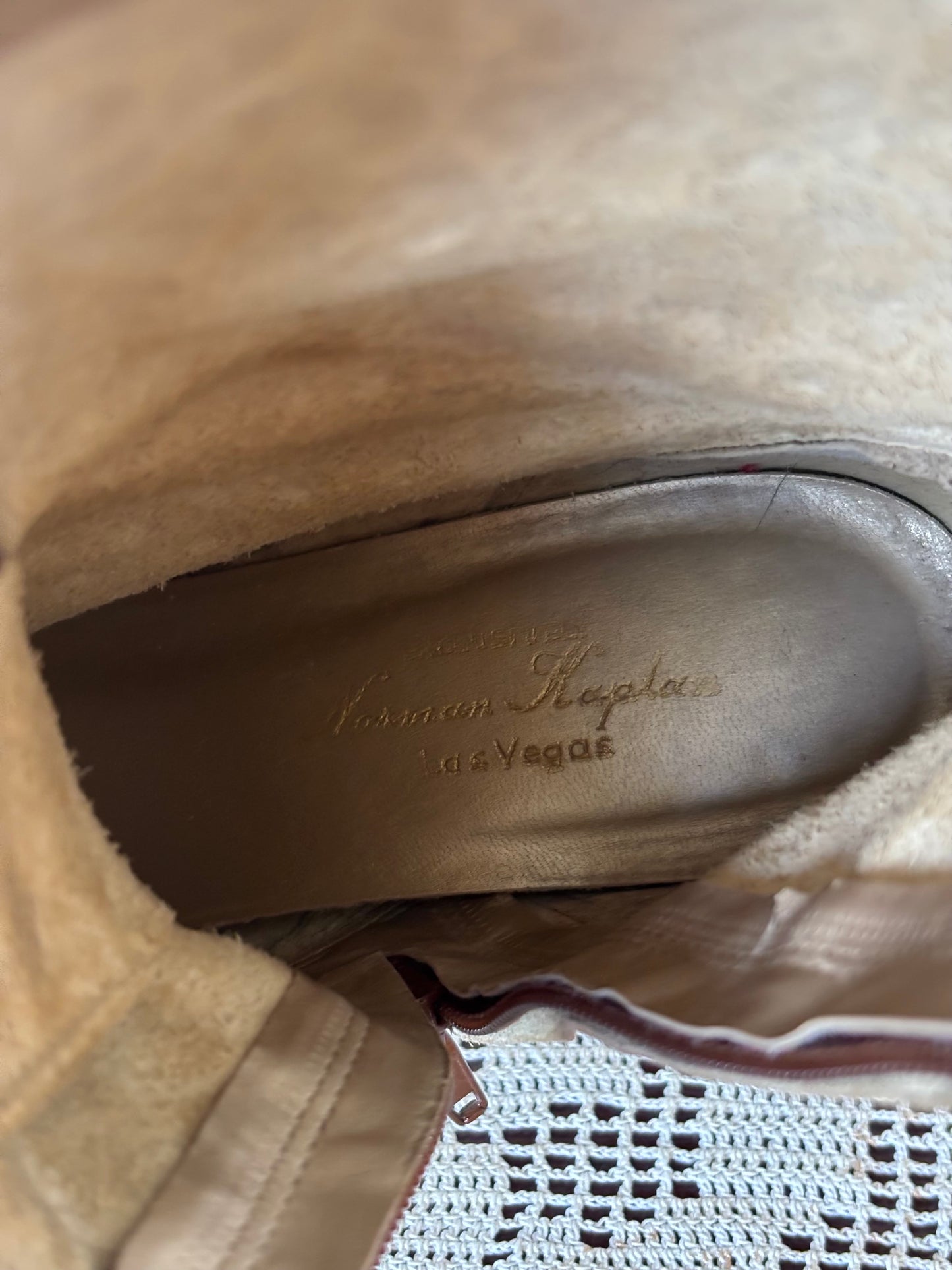 80s/90s genuine ostrich lace-up boots
