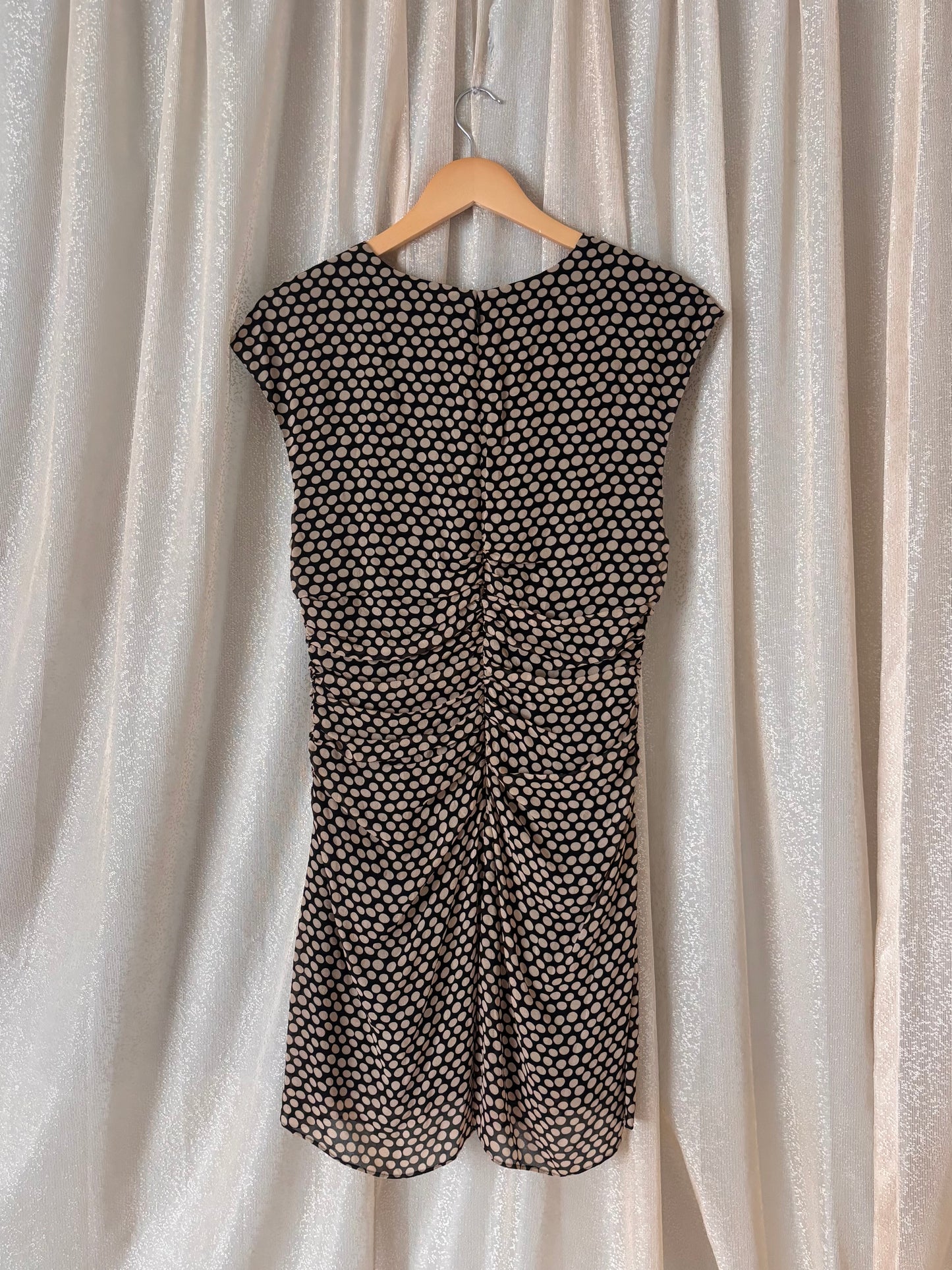Banana Republic Georgette ruched polka dot dress