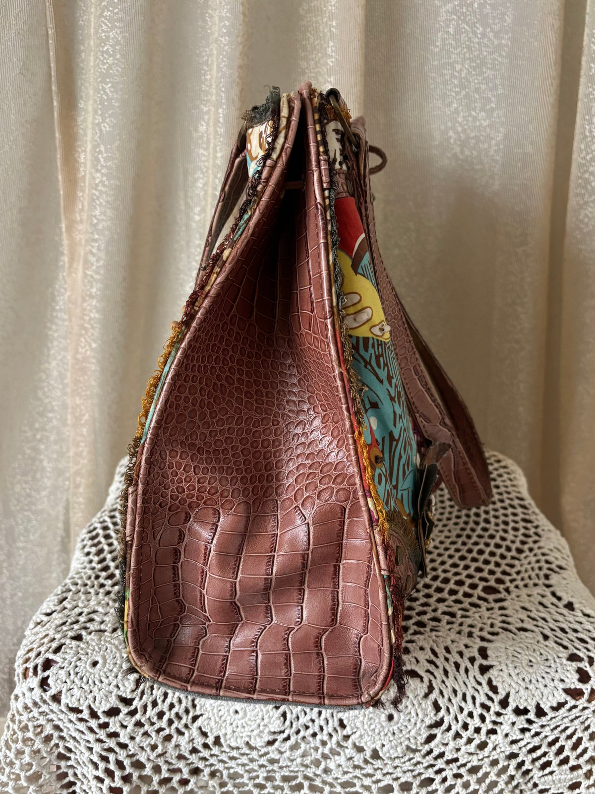 Vintage Mary Frances boho beaded shoulder bag