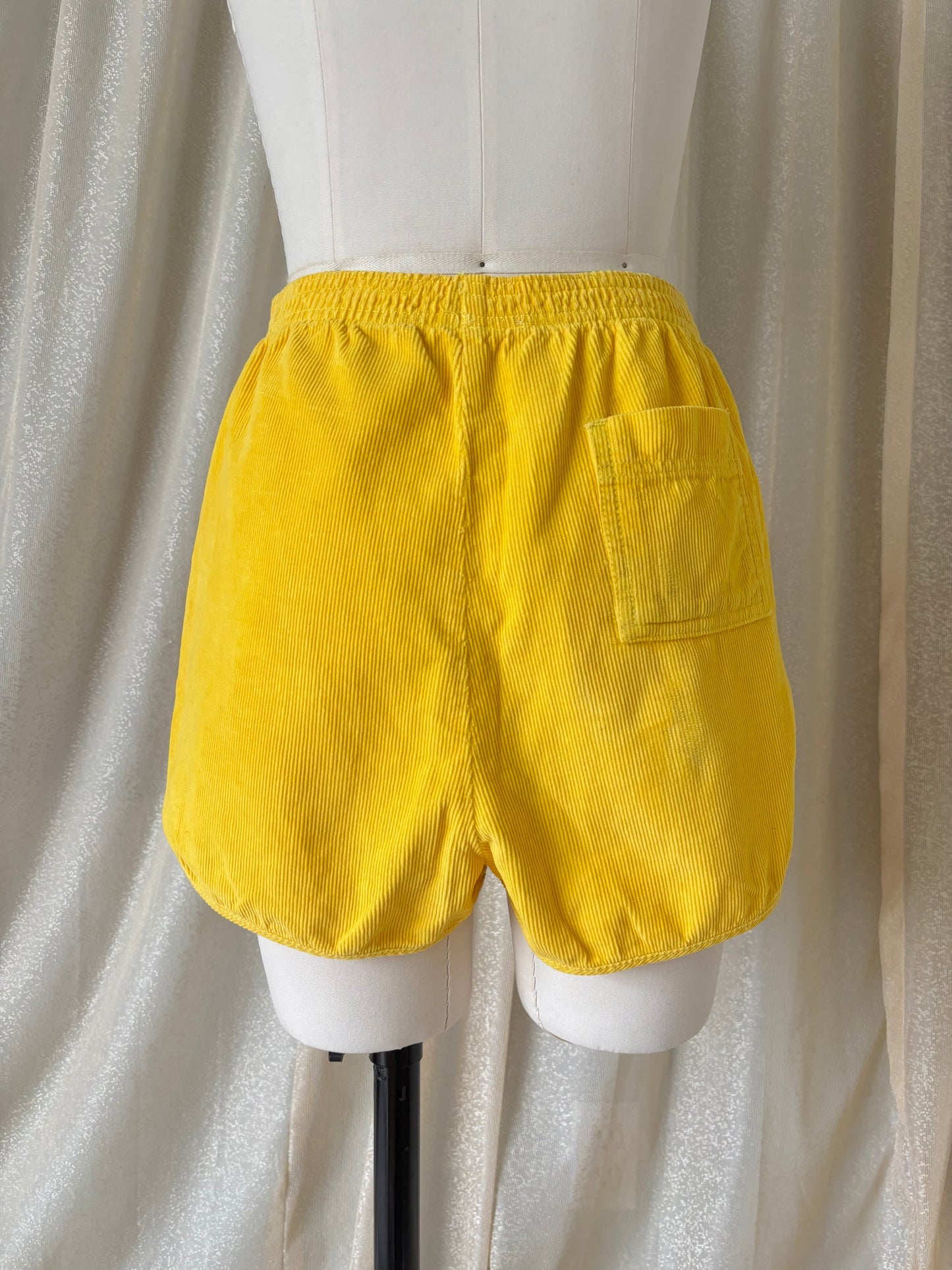 70s/80s cotton corduroy track shorts