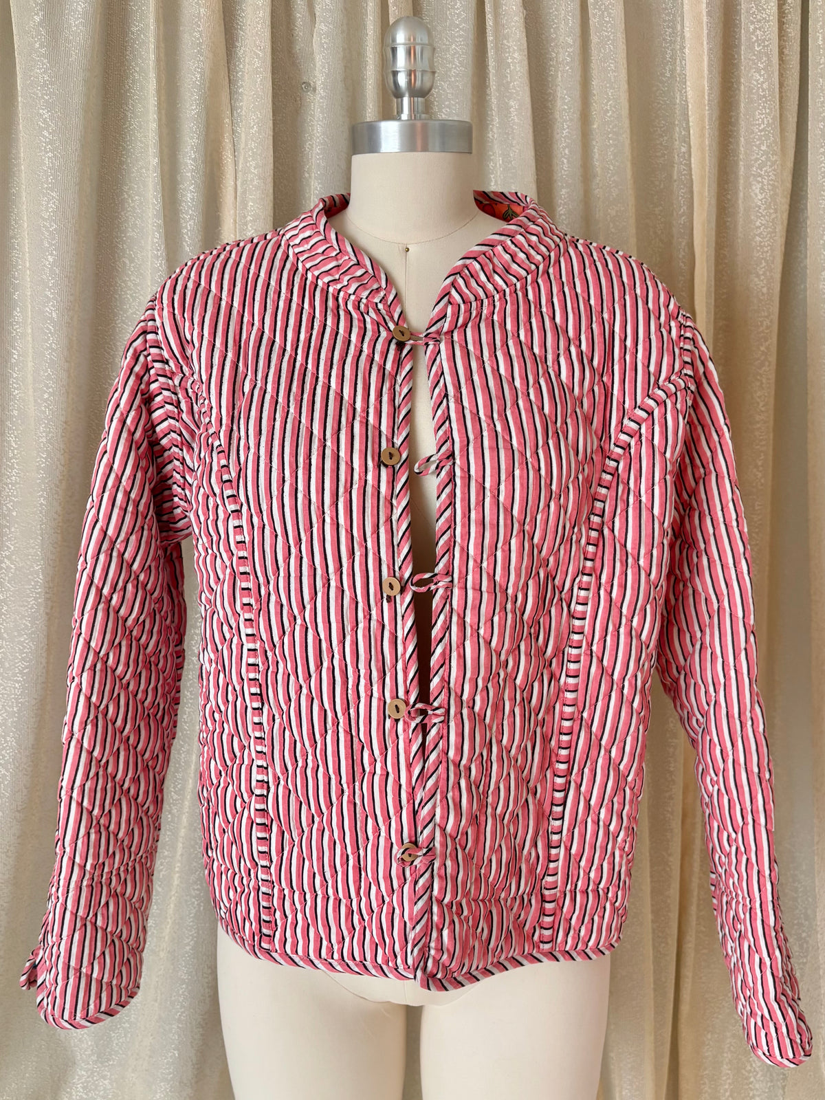 Vintage India cotton quilted patchwork jacket