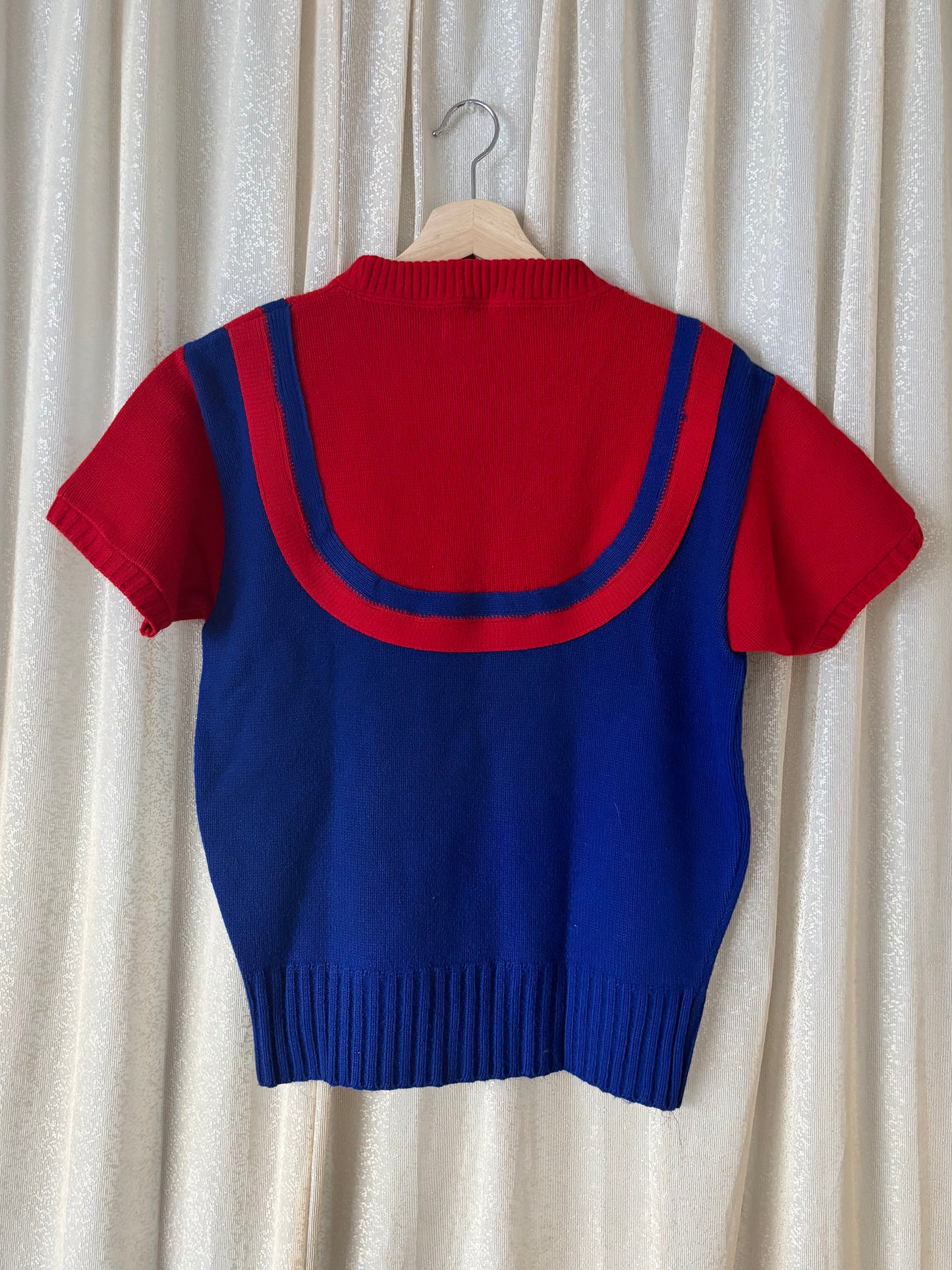 Vintage cheerleader mock neck sweater
