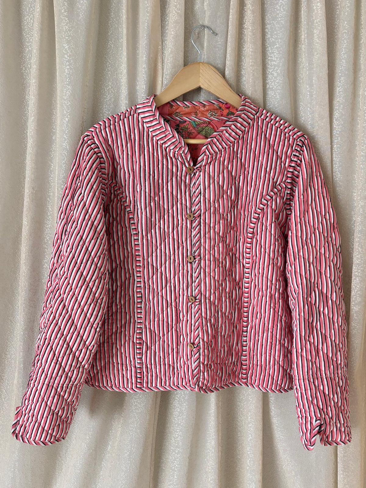 Vintage India cotton quilted patchwork jacket