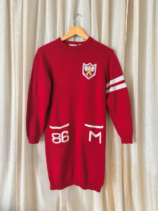Vintage varsity knit dress