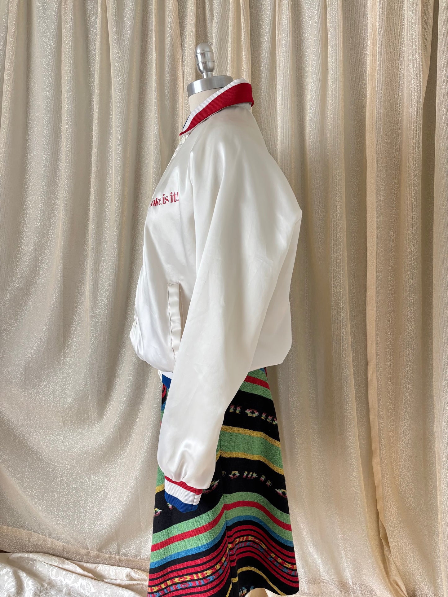 80s "Coke is it!" satin bomber jacket