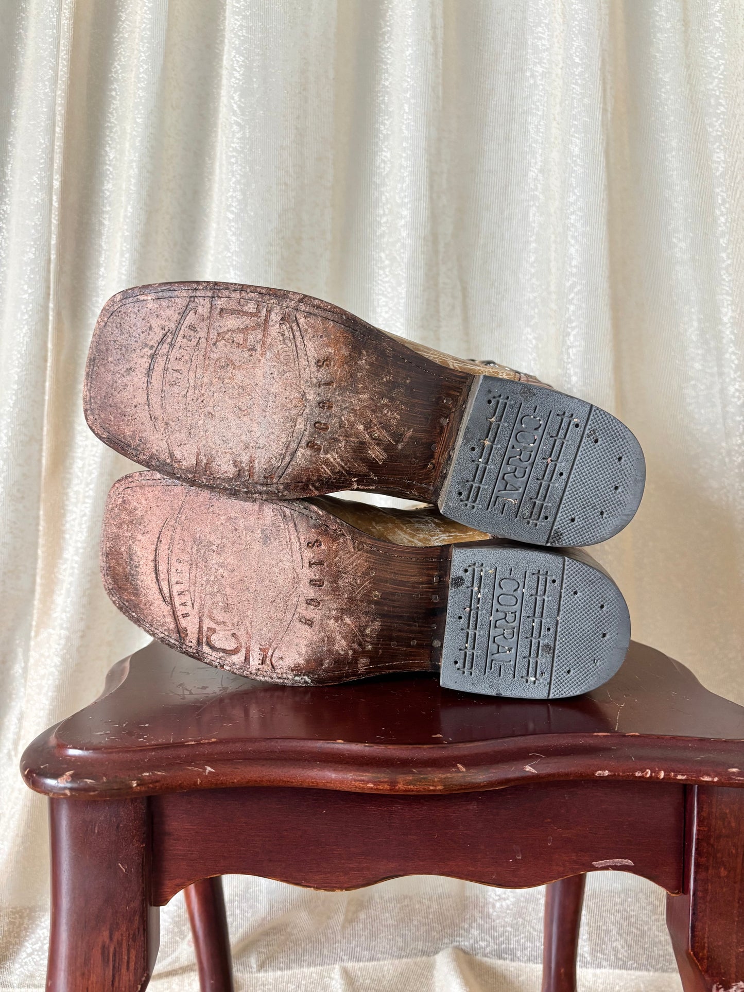 Texas Flag Shaft Western Corral boots