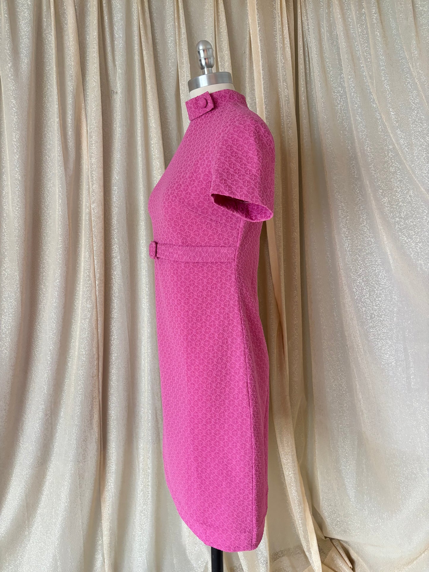 60s bubblegum pink mini dress