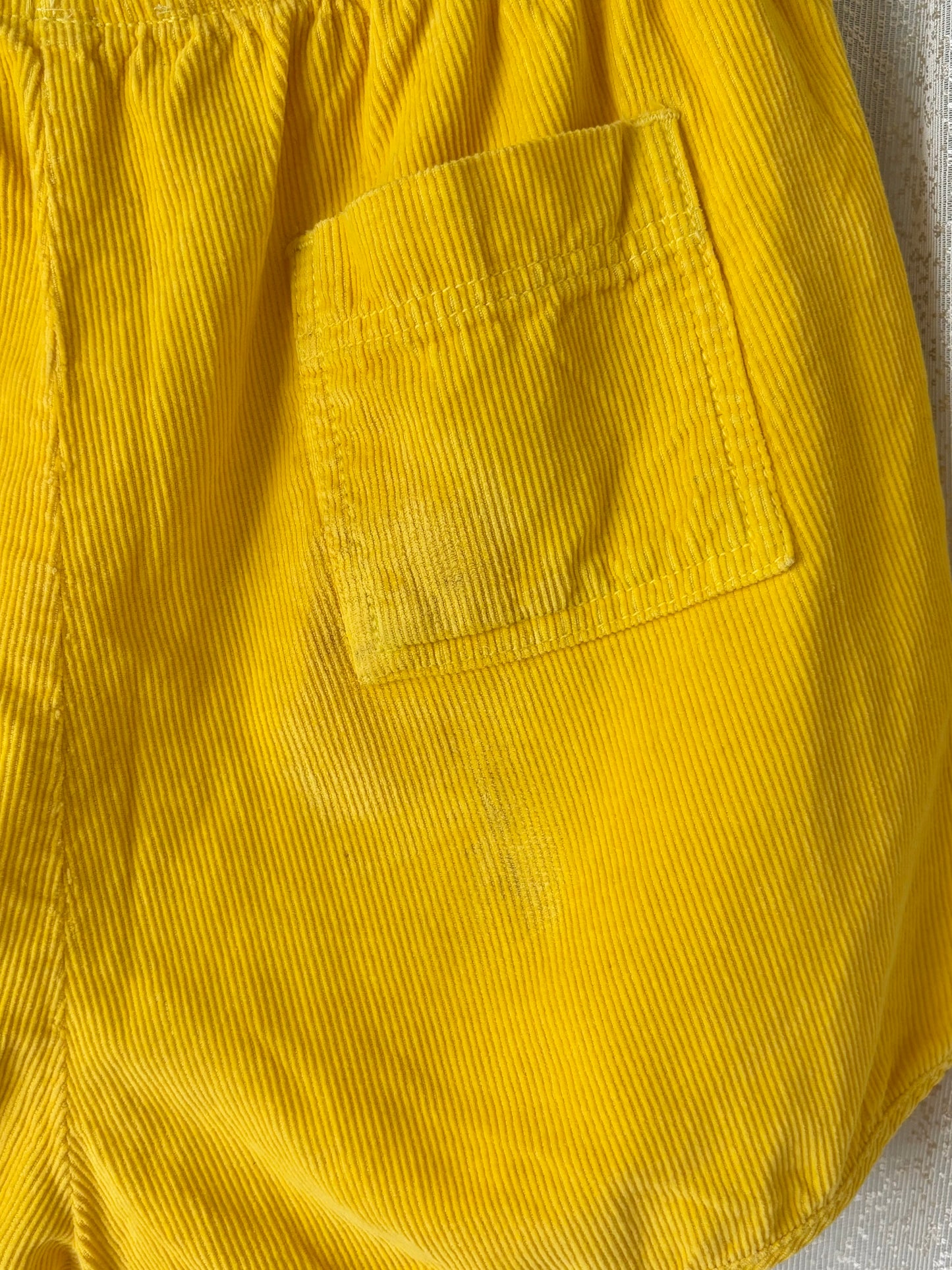 70s/80s cotton corduroy track shorts