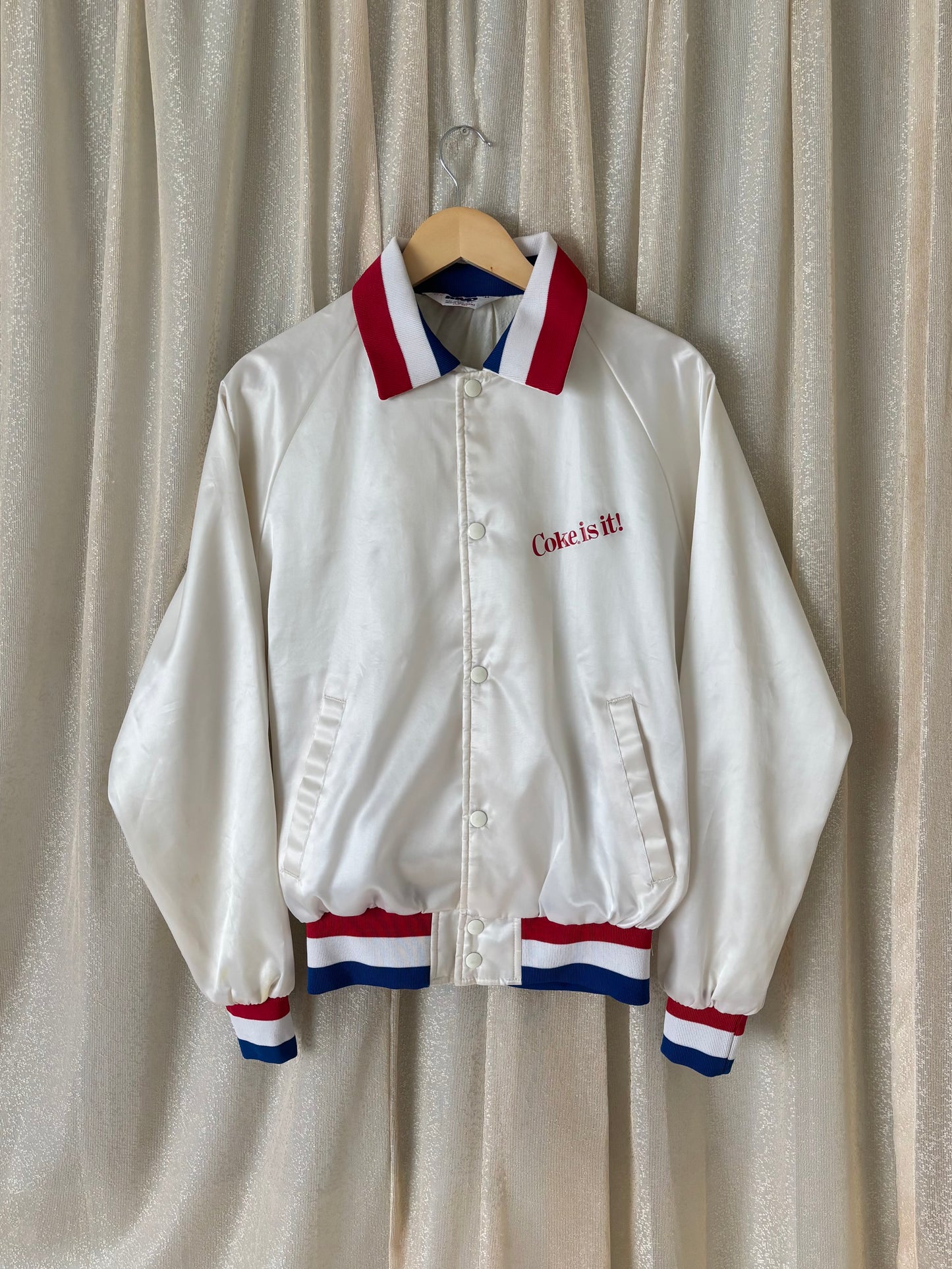 80s "Coke is it!" satin bomber jacket