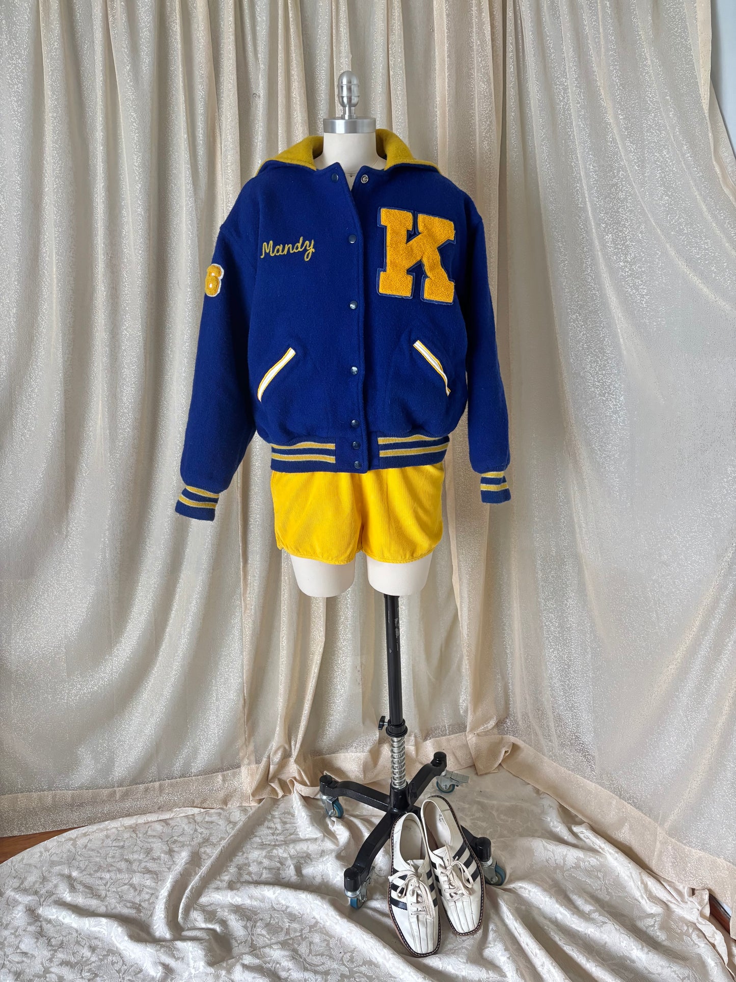 80s custom wool baseball patch varsity jacket
