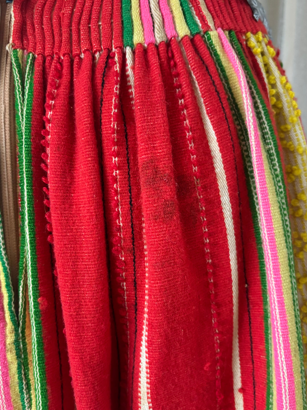 50s embroidered wool traditional Portuguese folk skirt