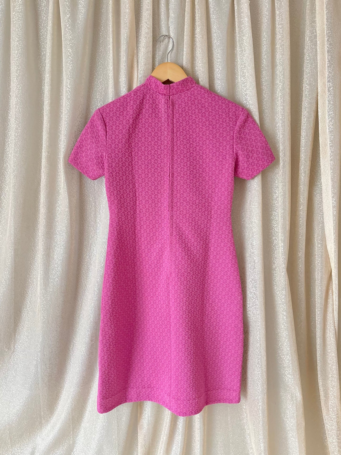 60s bubblegum pink mini dress