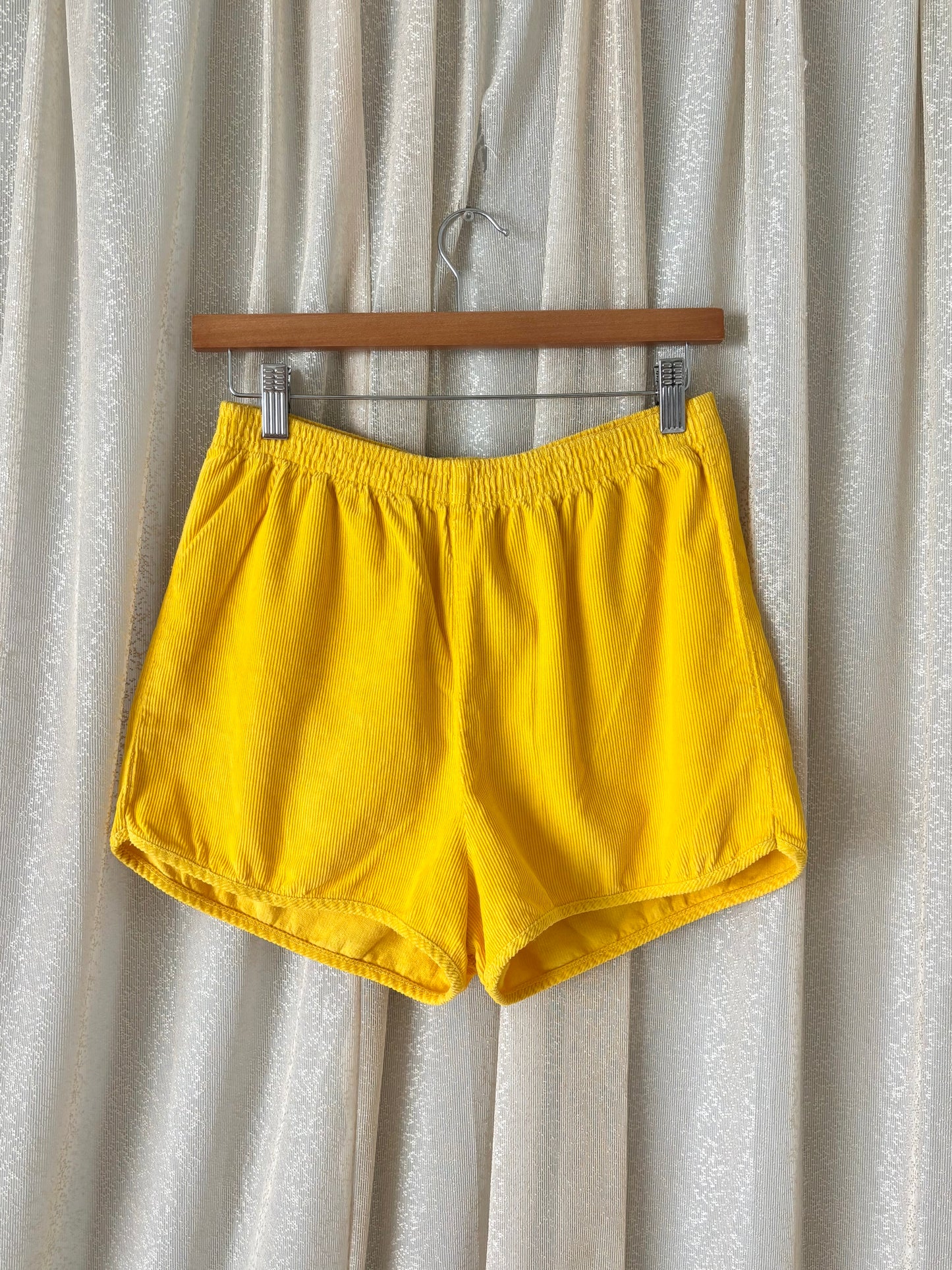 70s/80s cotton corduroy track shorts