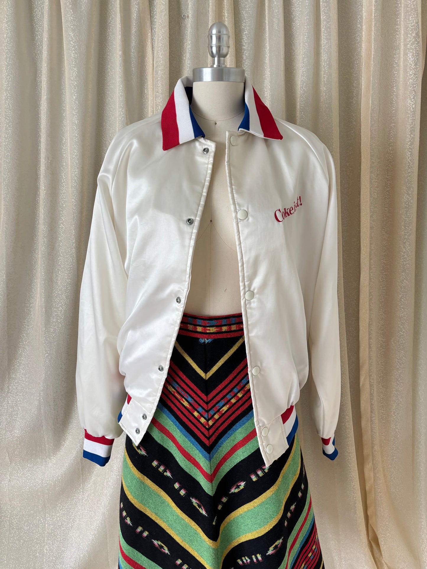 80s "Coke is it!" satin bomber jacket