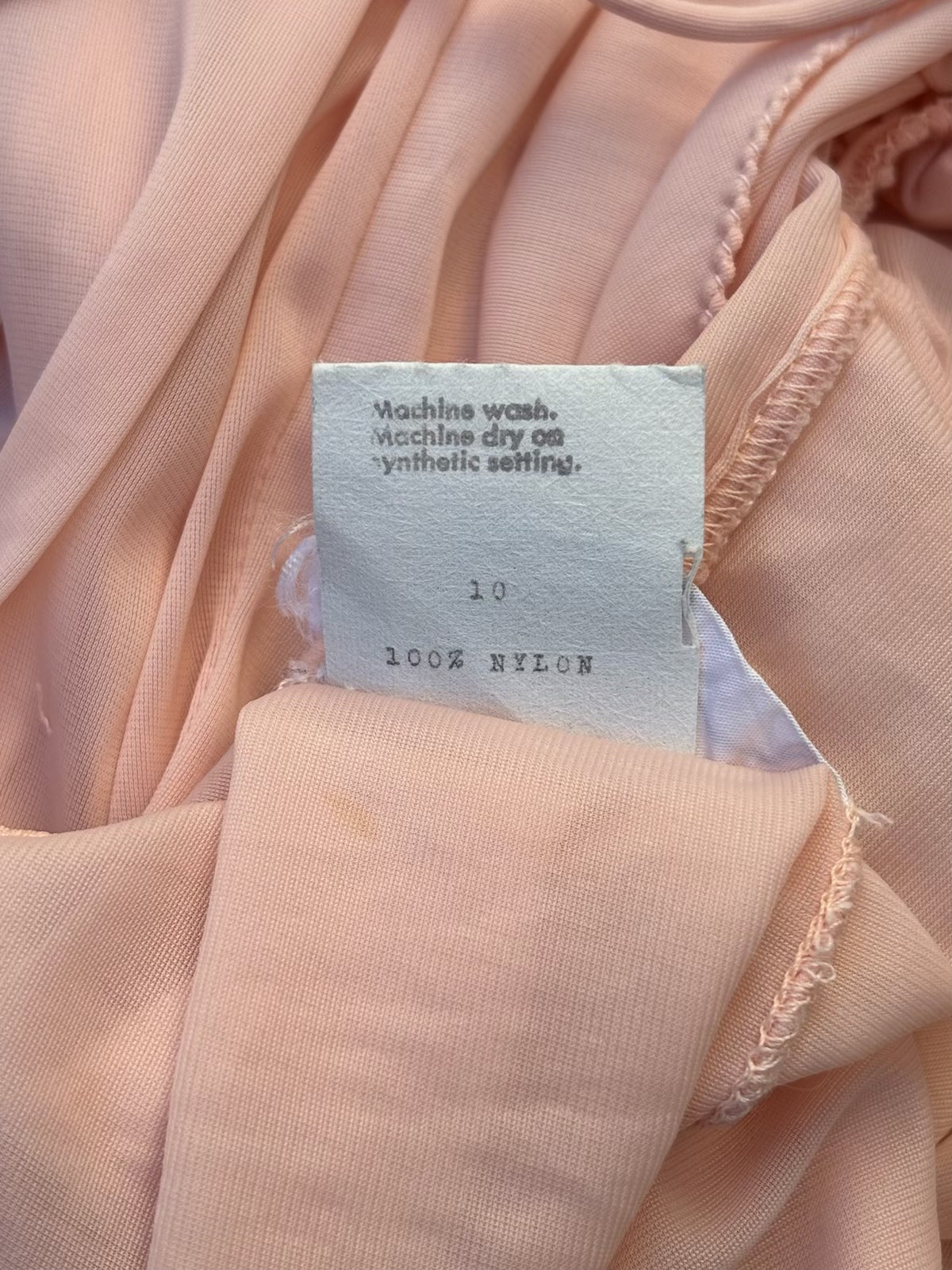 Vintage pink embroidered lace nightgown