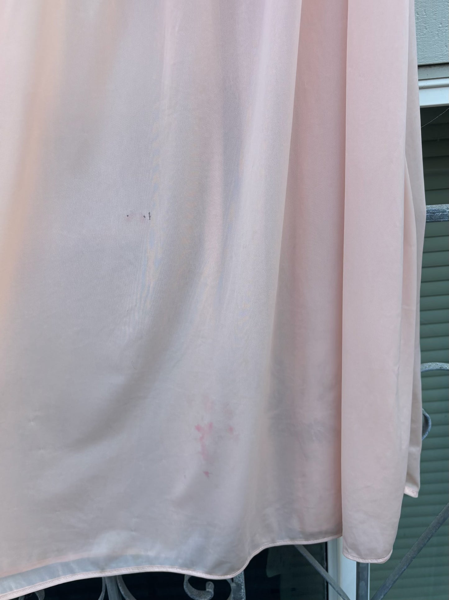 Vintage pink embroidered lace nightgown