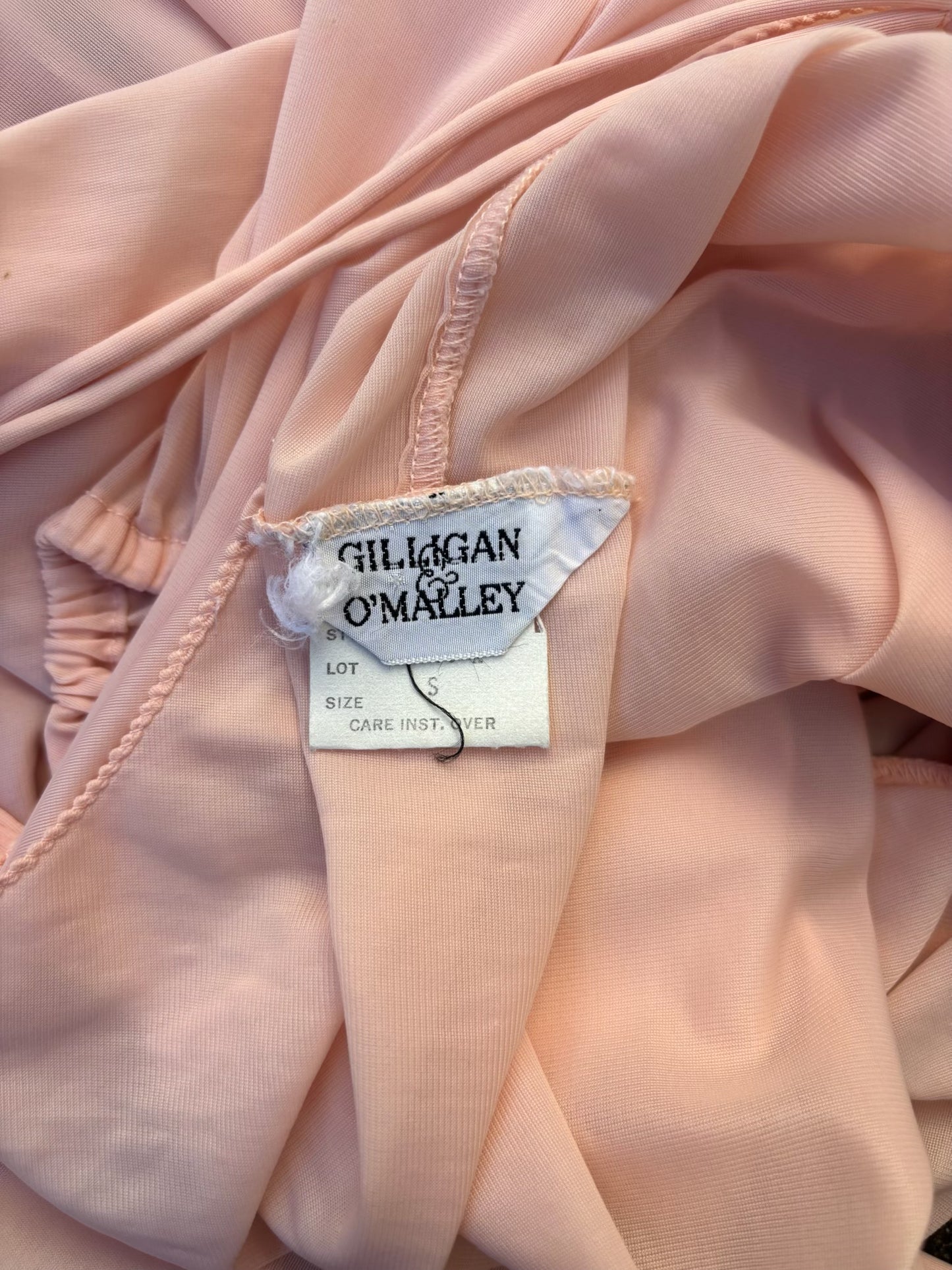 Vintage pink embroidered lace nightgown