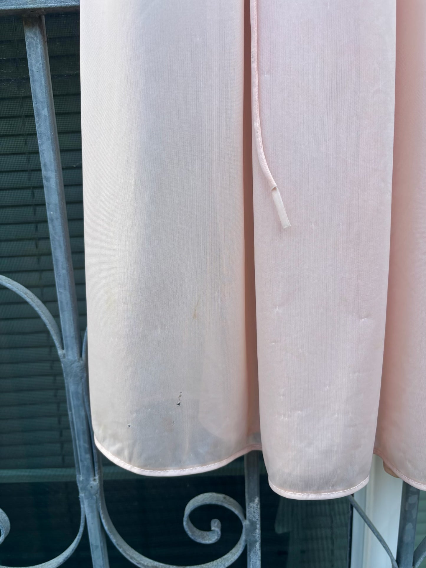 Vintage pink embroidered lace nightgown