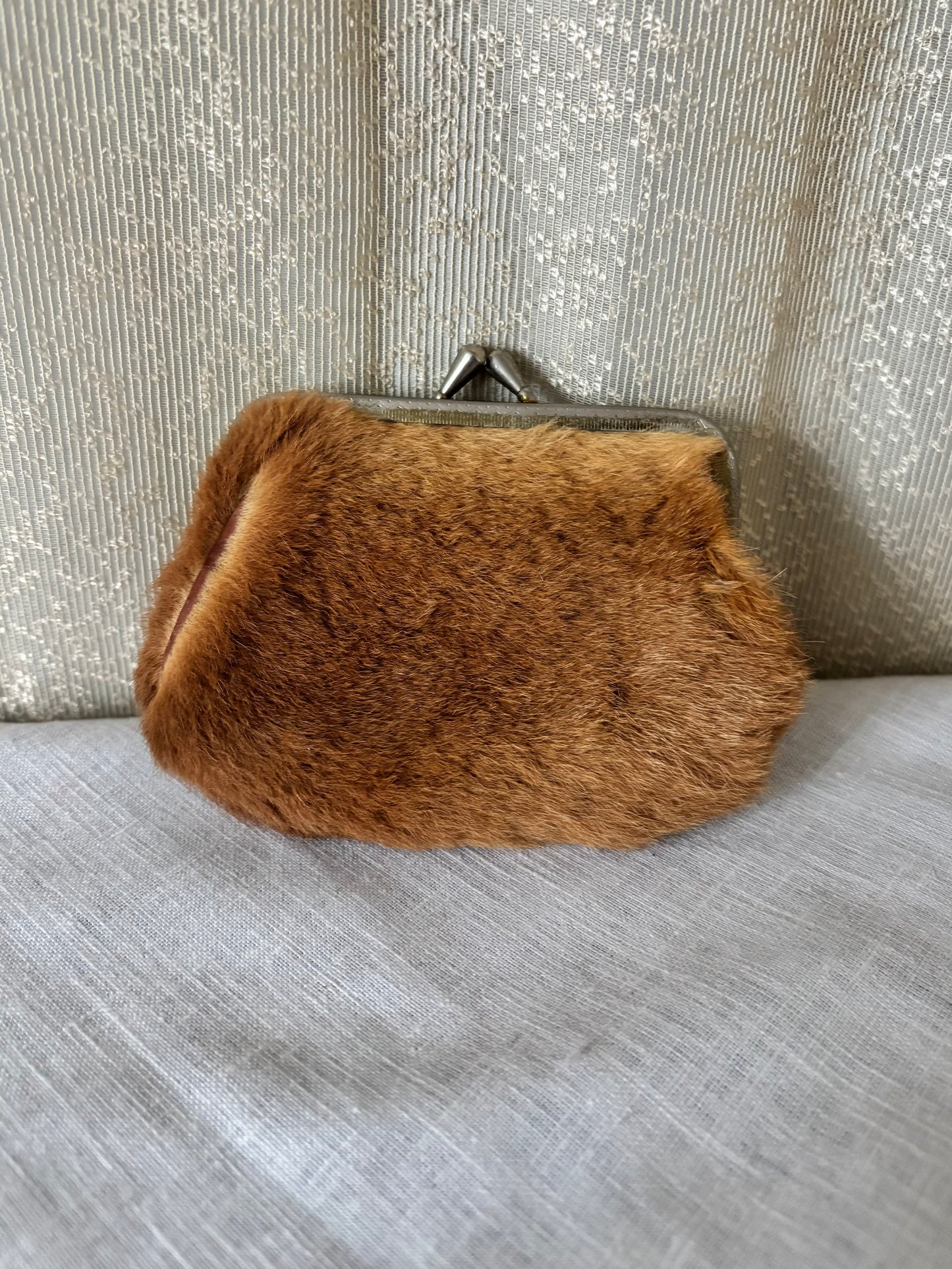 70s Australian kangaroo fur coin purse