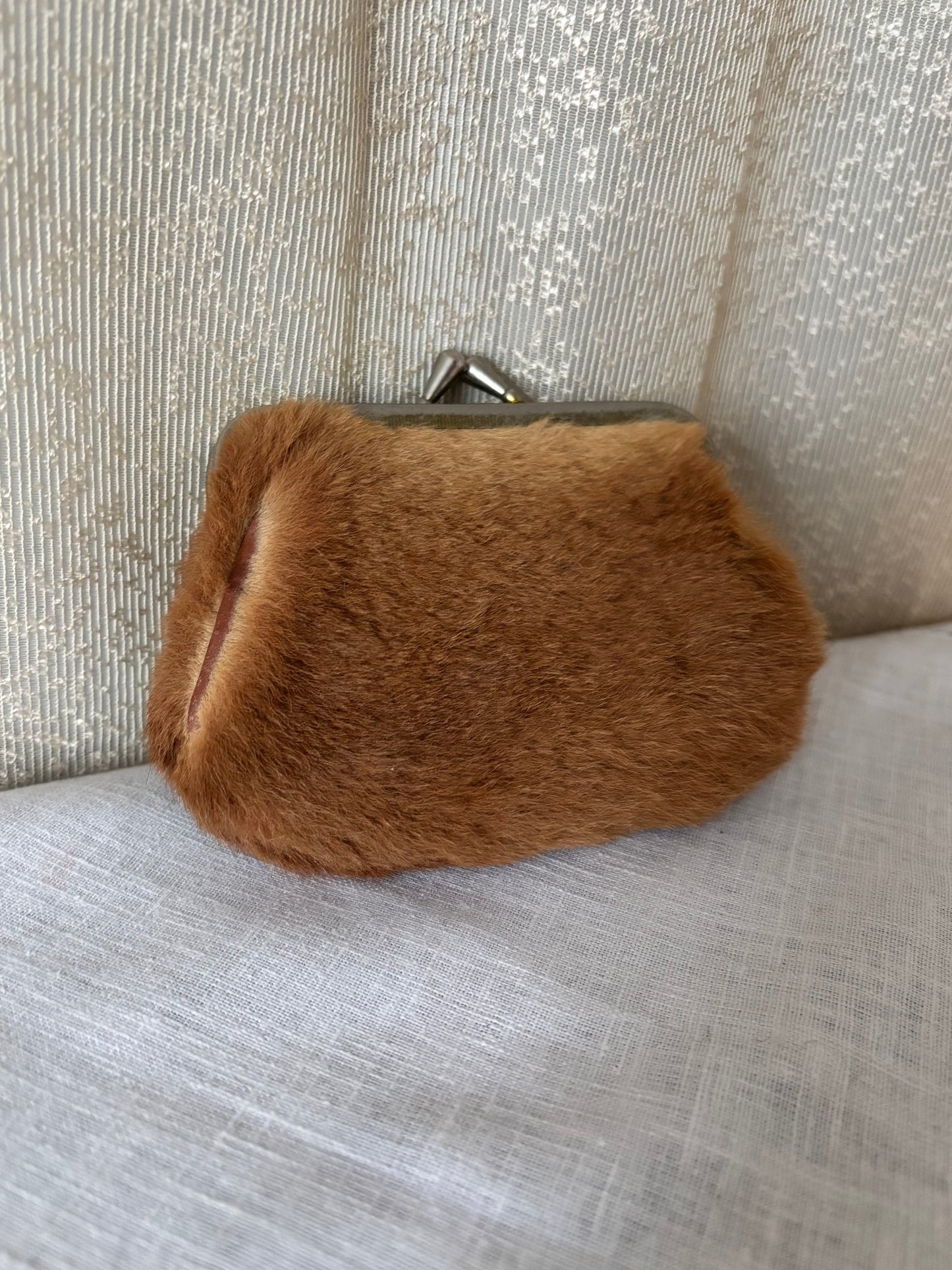 70s Australian kangaroo fur coin purse