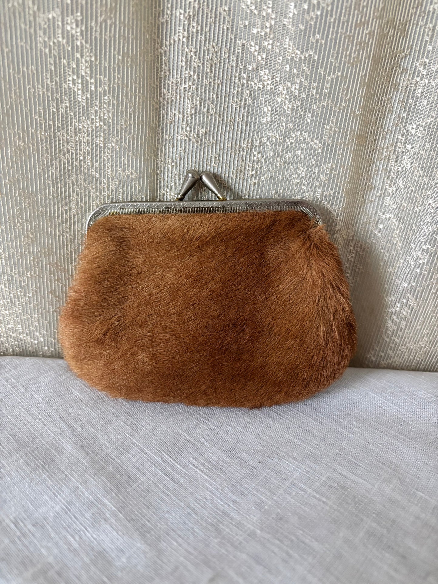 70s Australian kangaroo fur coin purse