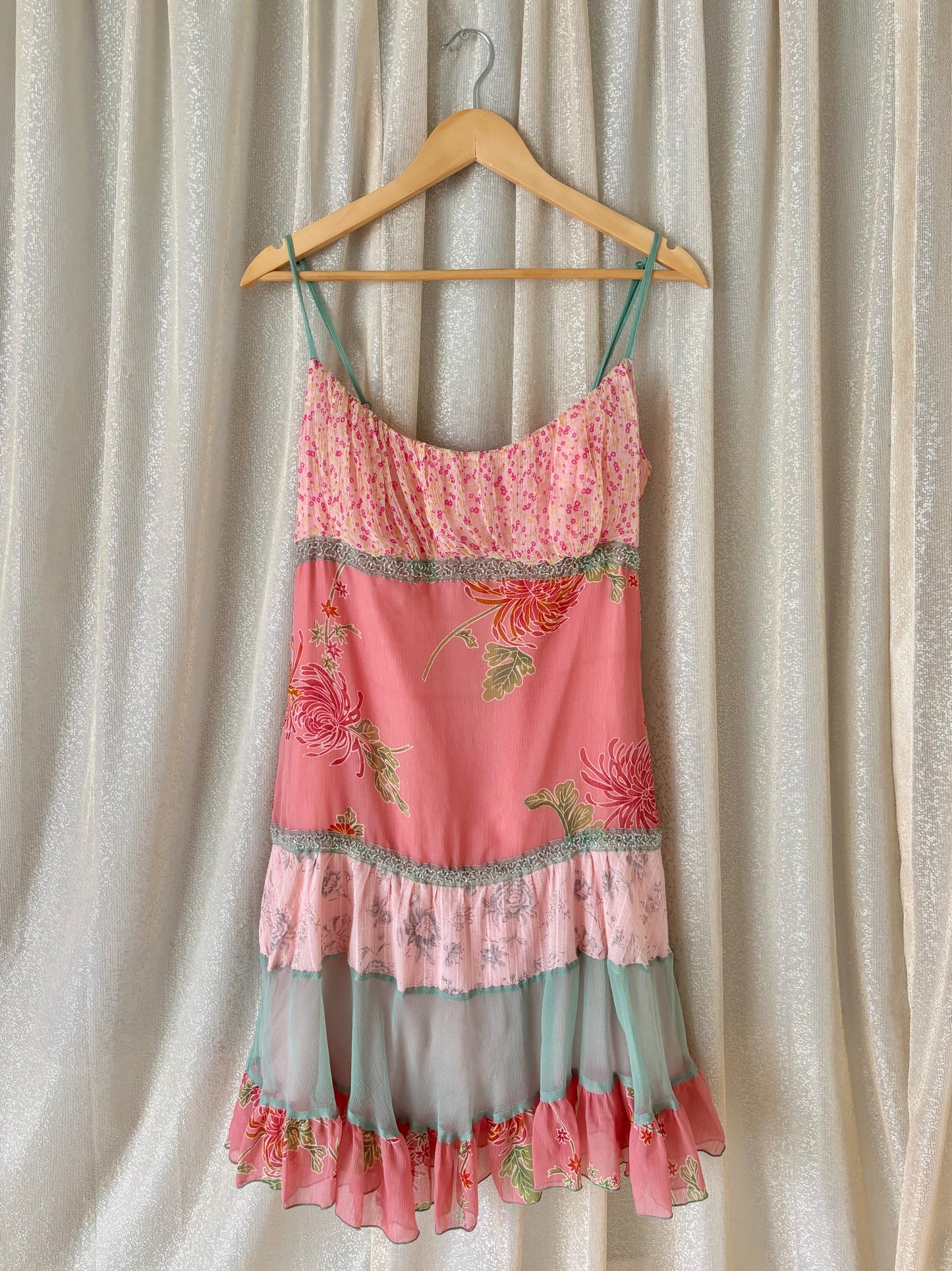 90s floral beaded fairy dress