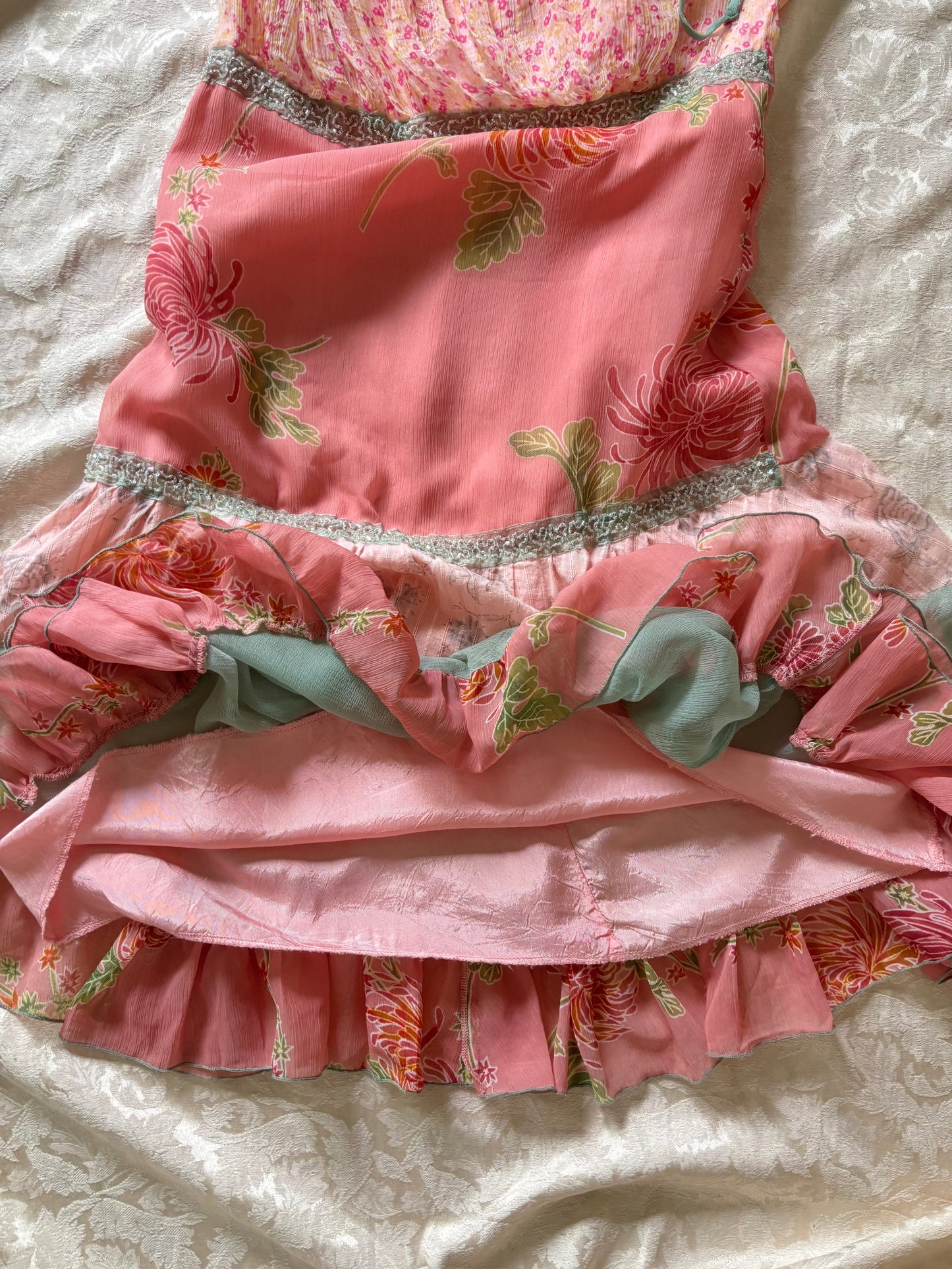 90s floral beaded fairy dress